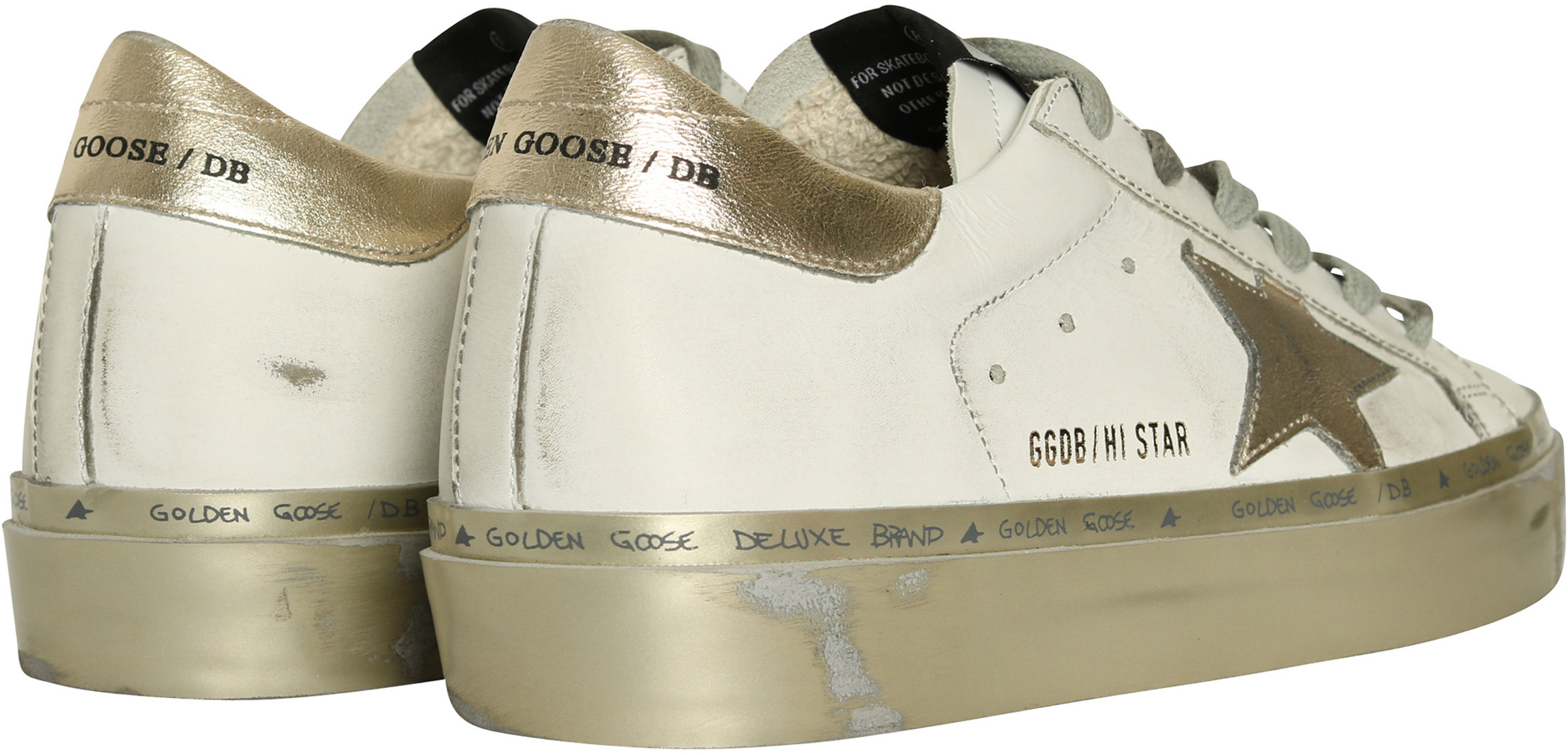 Golden Goose Hi Star White/Gold 39