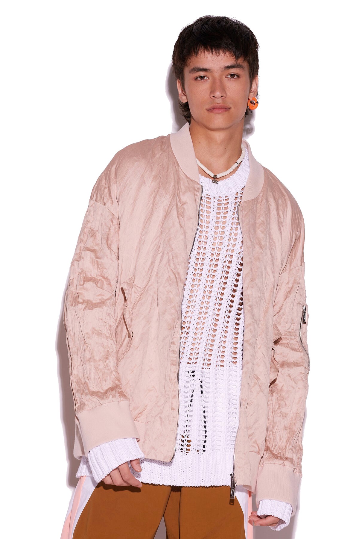 DSQUARED2 Crincled Bomberjacket in Blush 46