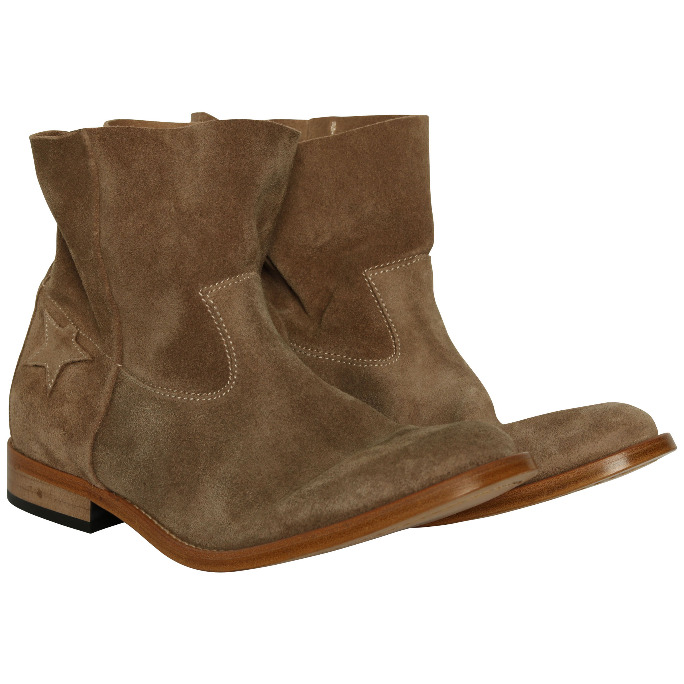 Golden Goose Boots beige suede
