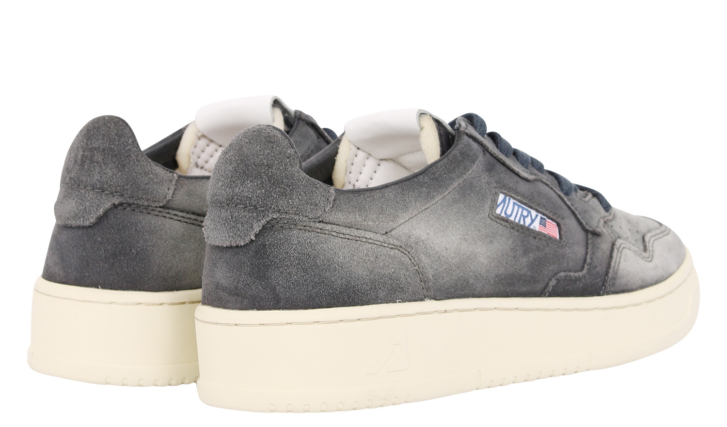 Autry Action Shoes Vintage Sneaker Suede Black Washed 43