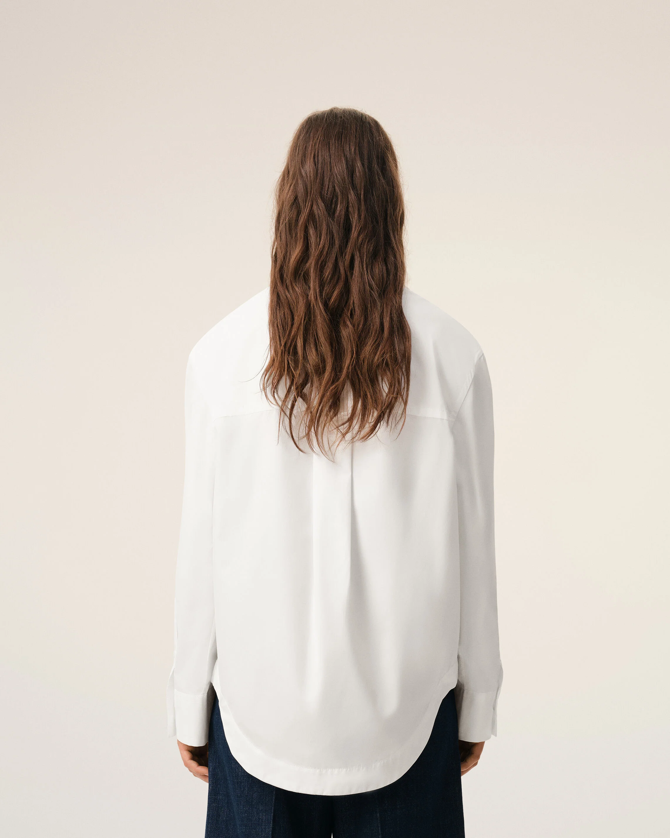 AMI PARIS de Coeur Oversize Embossed Shirt in White