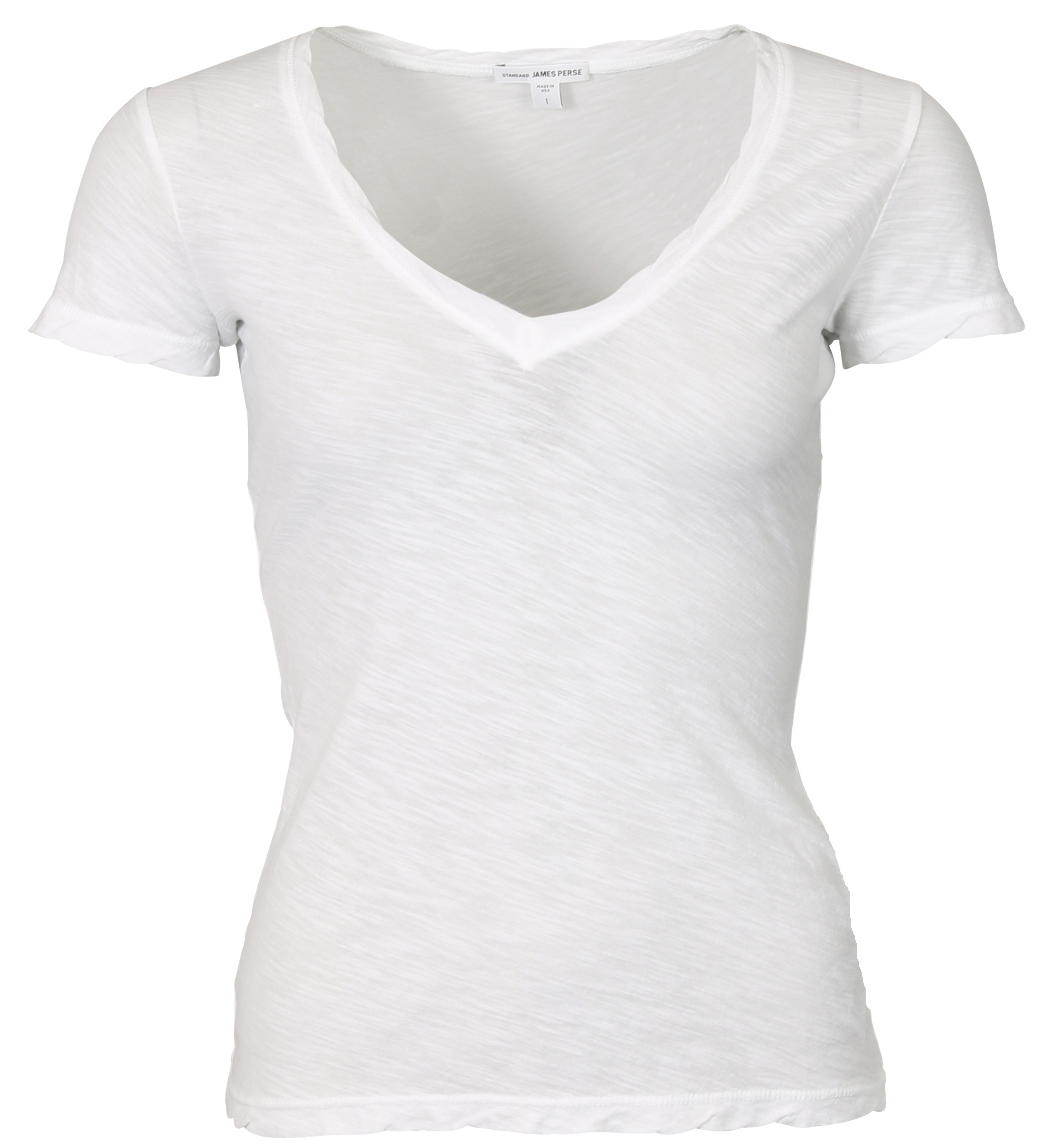 James Perse V Neck T-Shirt White