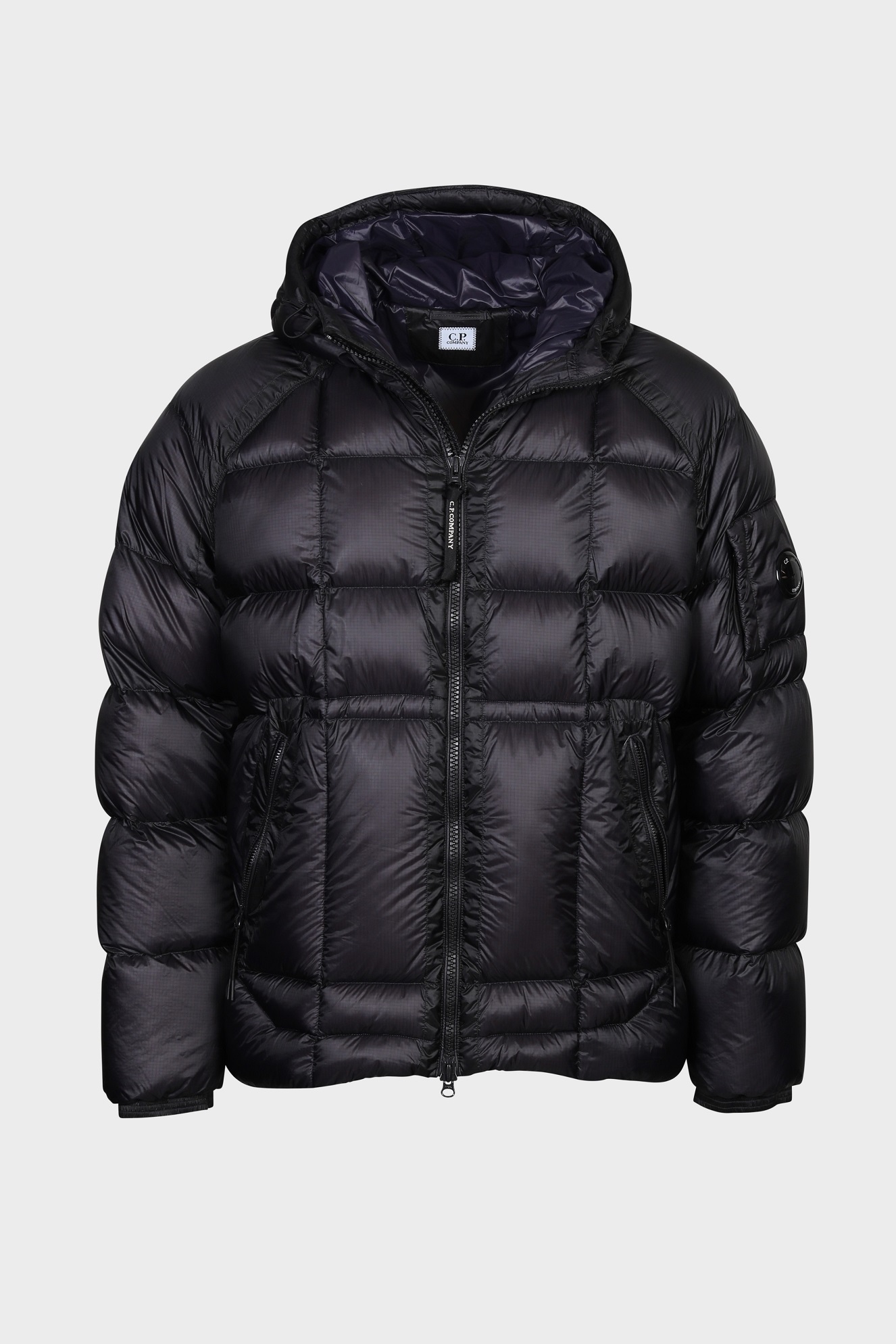 C.P. COMPANY D.D. Shell Hooded Down Jacket in Navy S