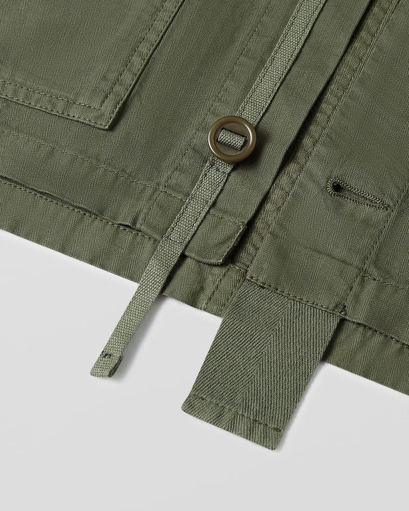 APPLIED ART FORMS Worker Jacket in Dusty Olive APPLIED ART FORMS Worker Jacket in Dusty Olive
