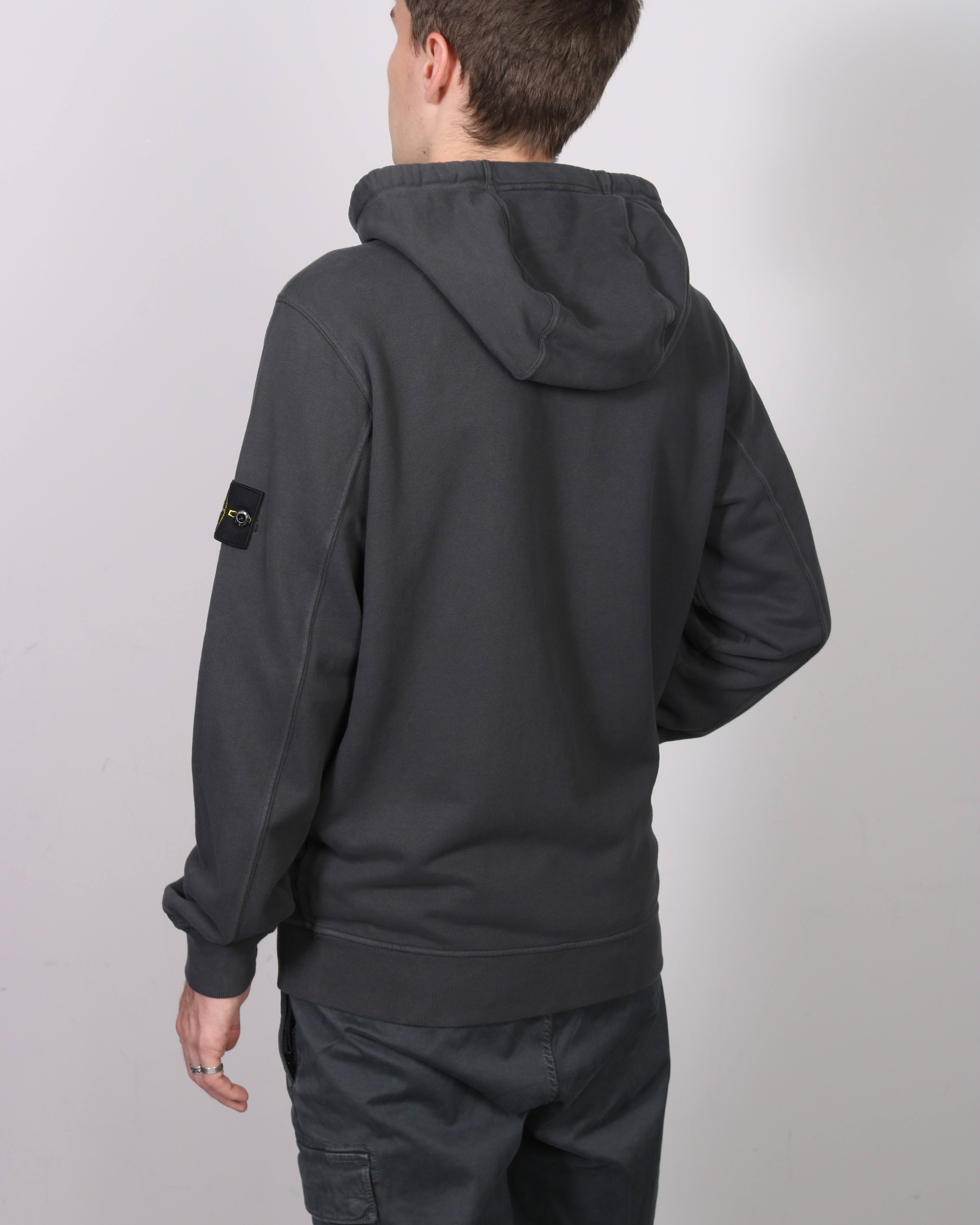 STONE ISLAND Zip Sweat Hoodie in Dark Grey M