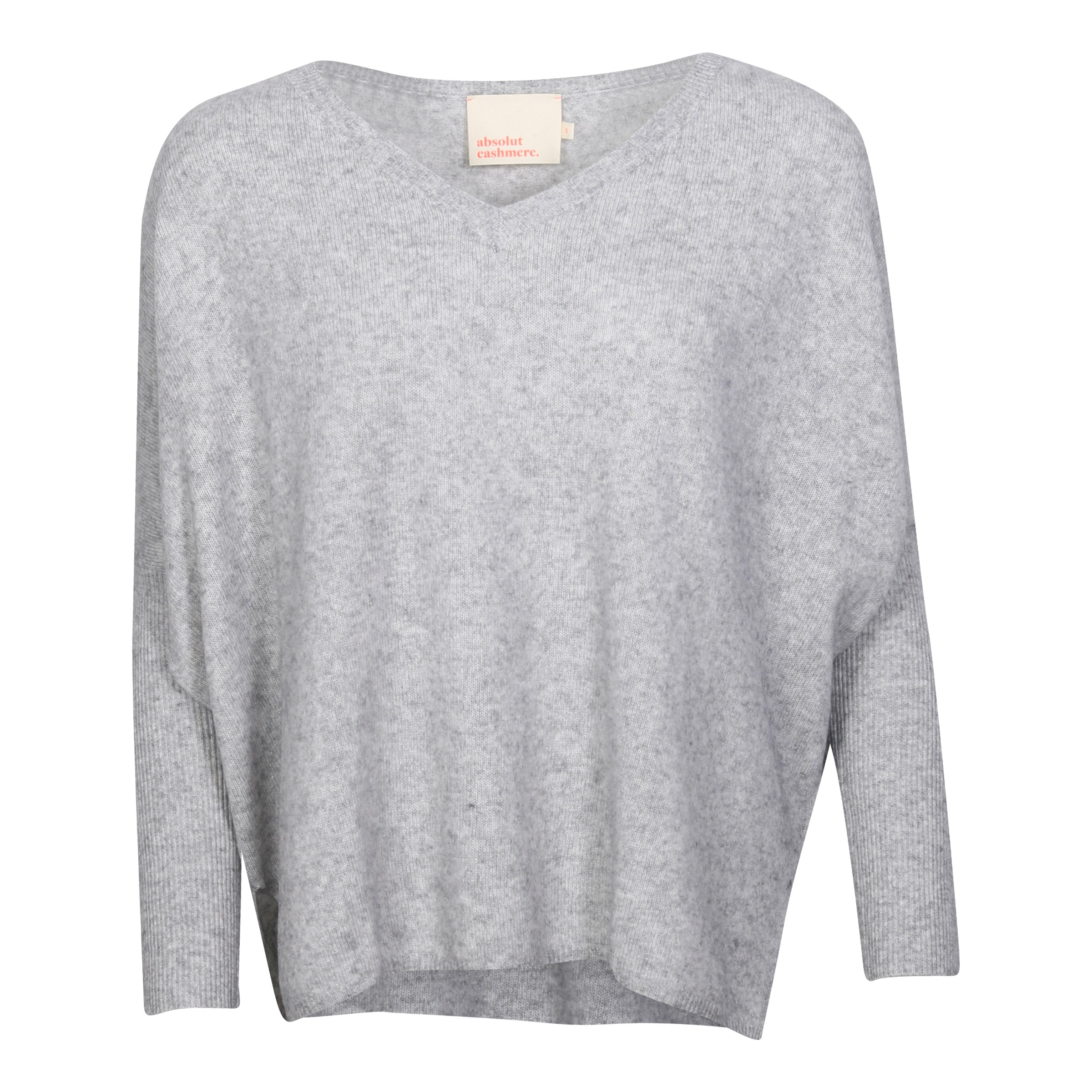 Absolut Cashmere Poncho Sweater Camille in Grey Melange