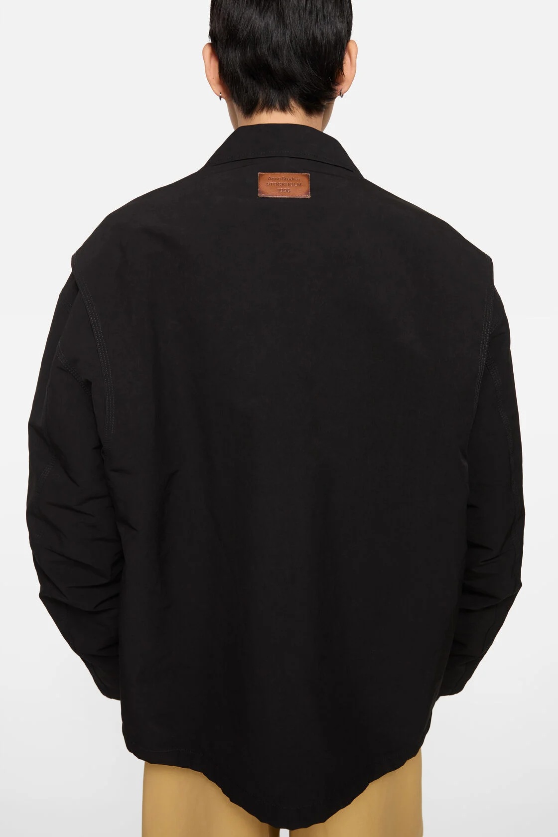 ACNE STUDIOS Oversize Padded Nylon Jacket in Black ACNE STUDIOS Oversize Padded Nylon Jacket in Black