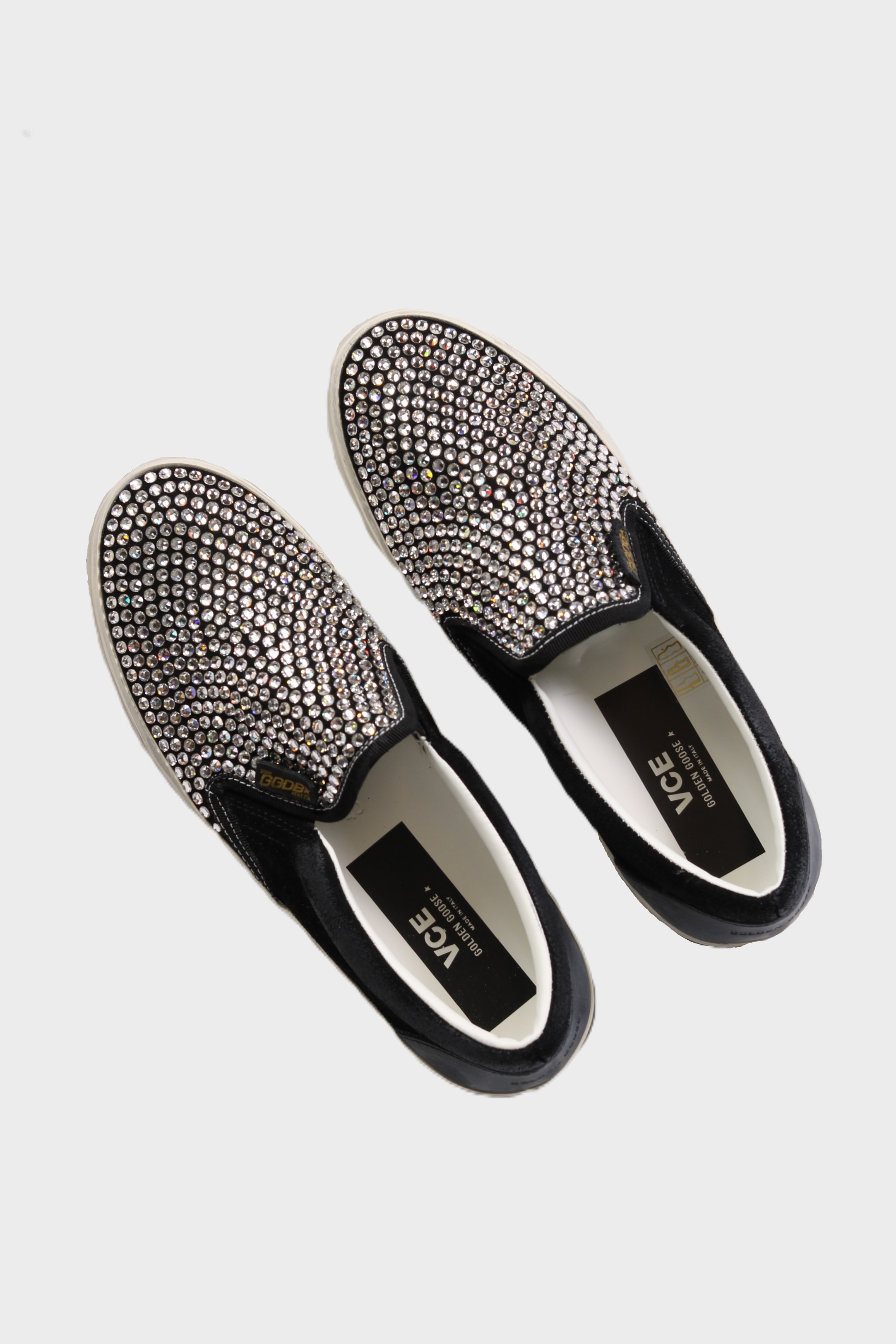 GOLDEN GOOSE VCE Black Suede Swarowski Glitter