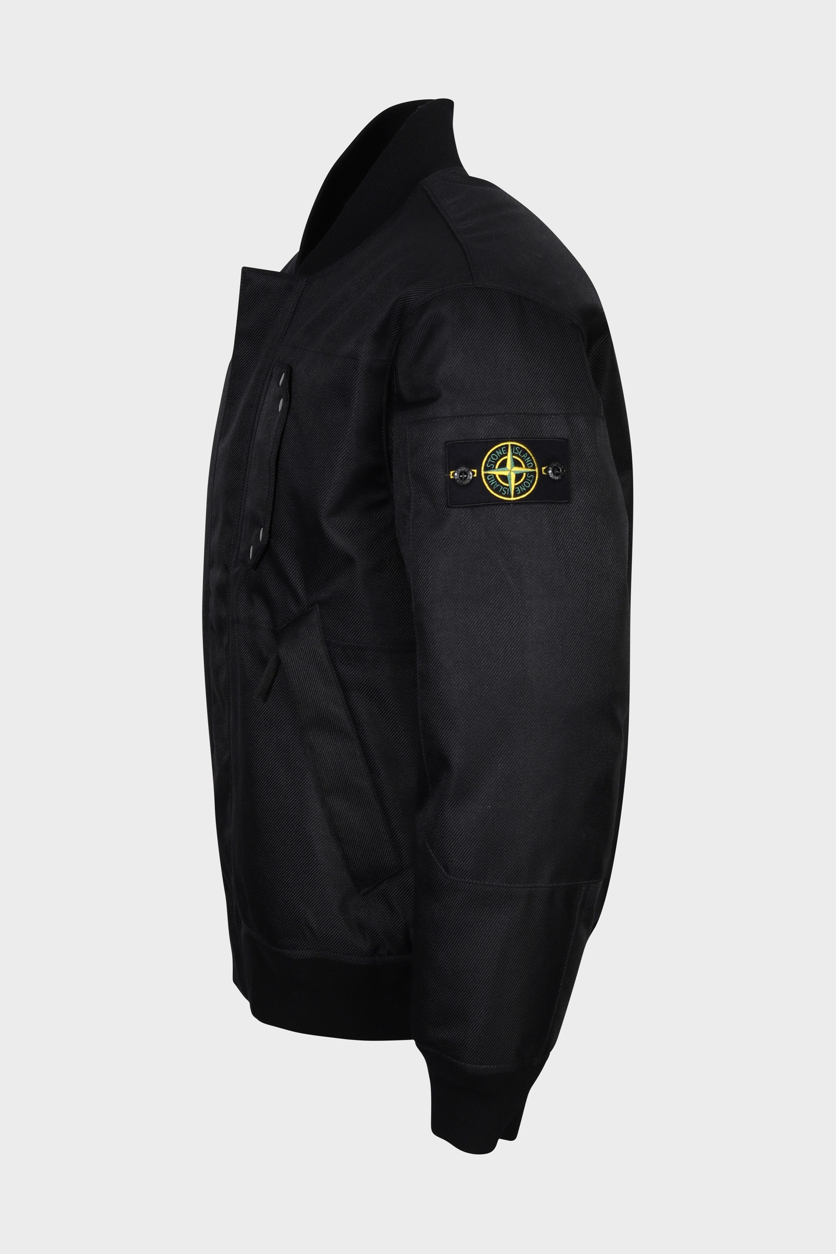 STONE ISLAND Diagonal Nylon Down Bomber Jacket in Black 3XL