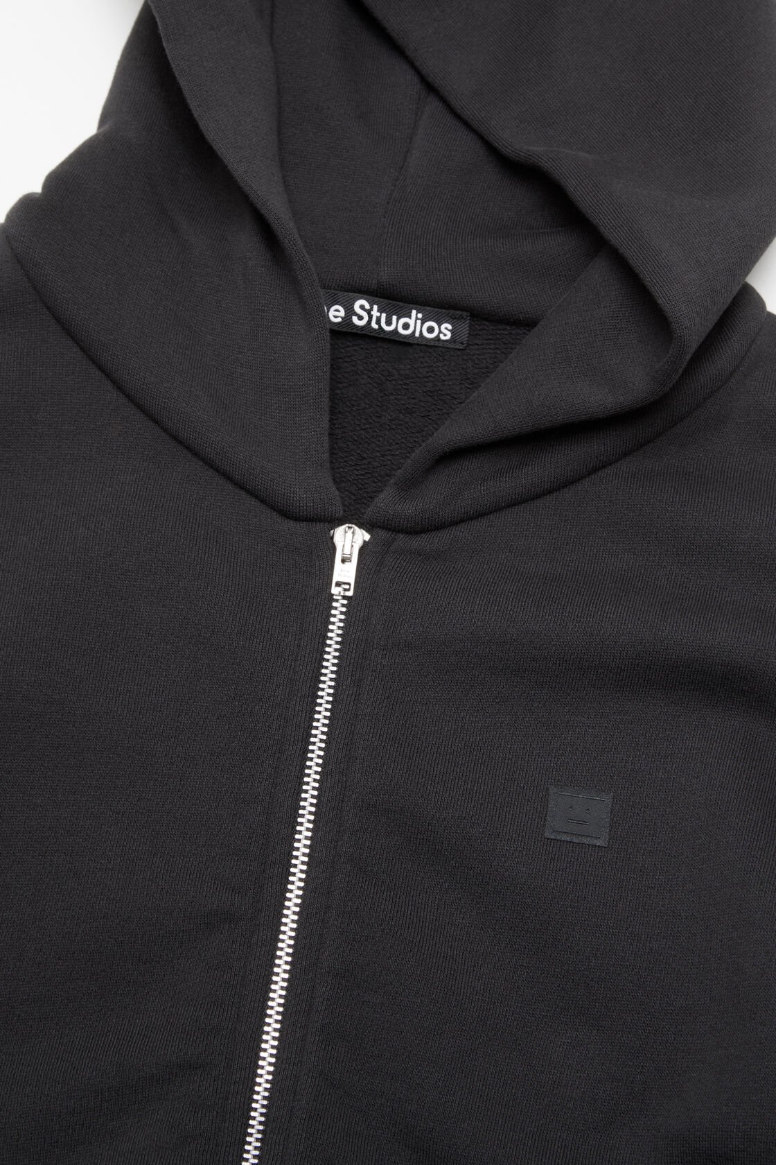 ACNE STUDIOS Face Zip Hoodie in Black