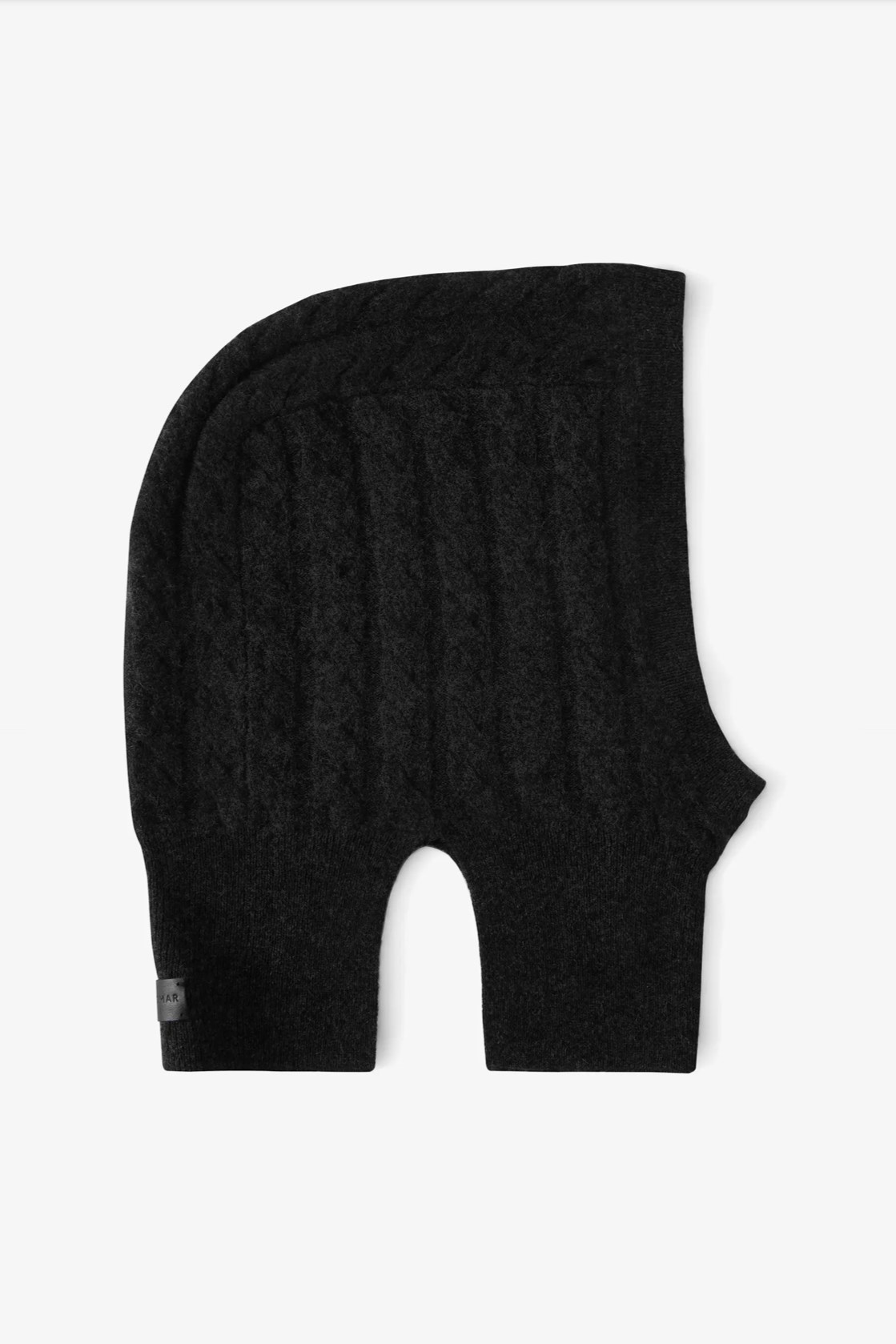 DAGMAR Ribbed Balaklava in Graphite Grey