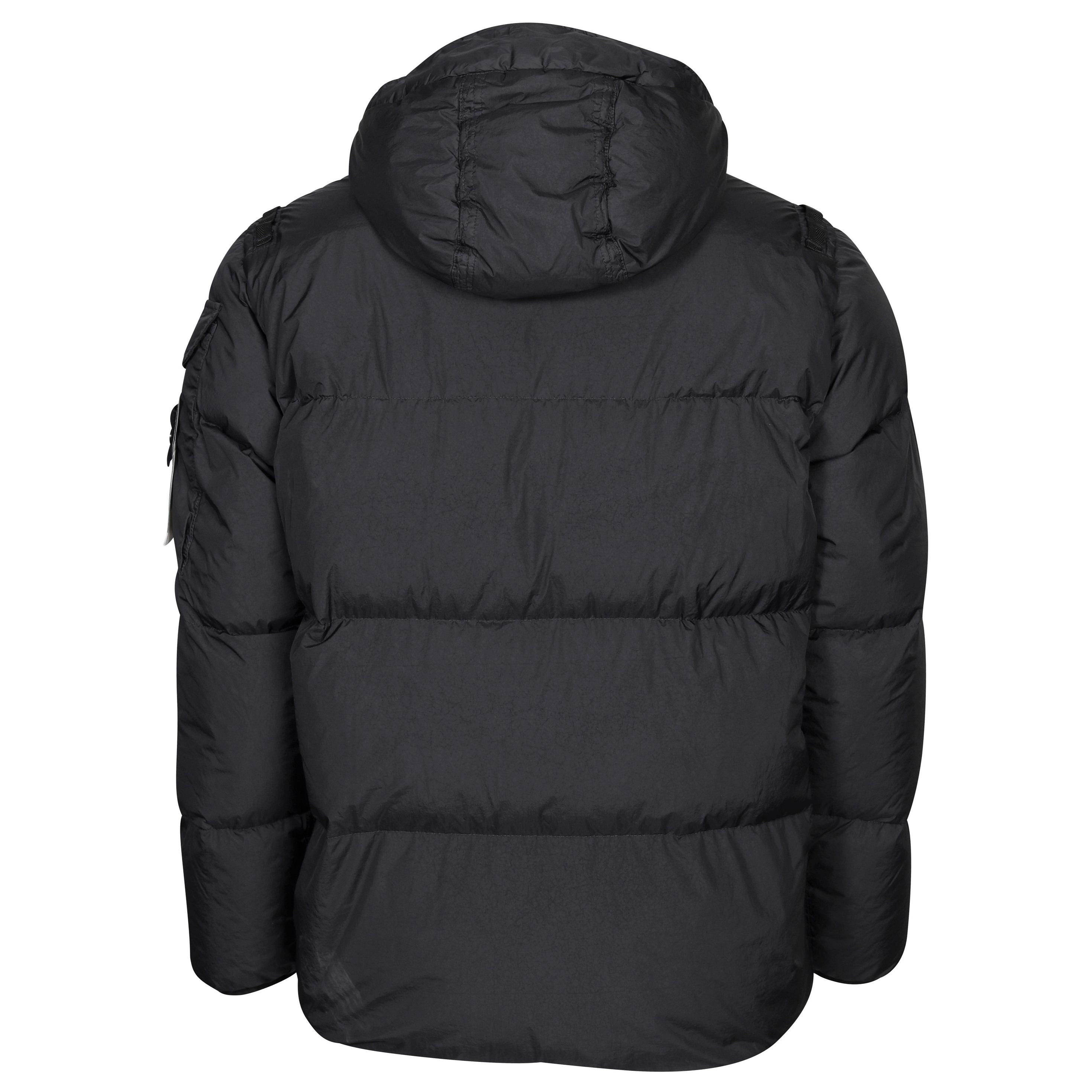 Stone Island Garment Dyed Crincle Reps Ny Down Jacket in Black 3XL