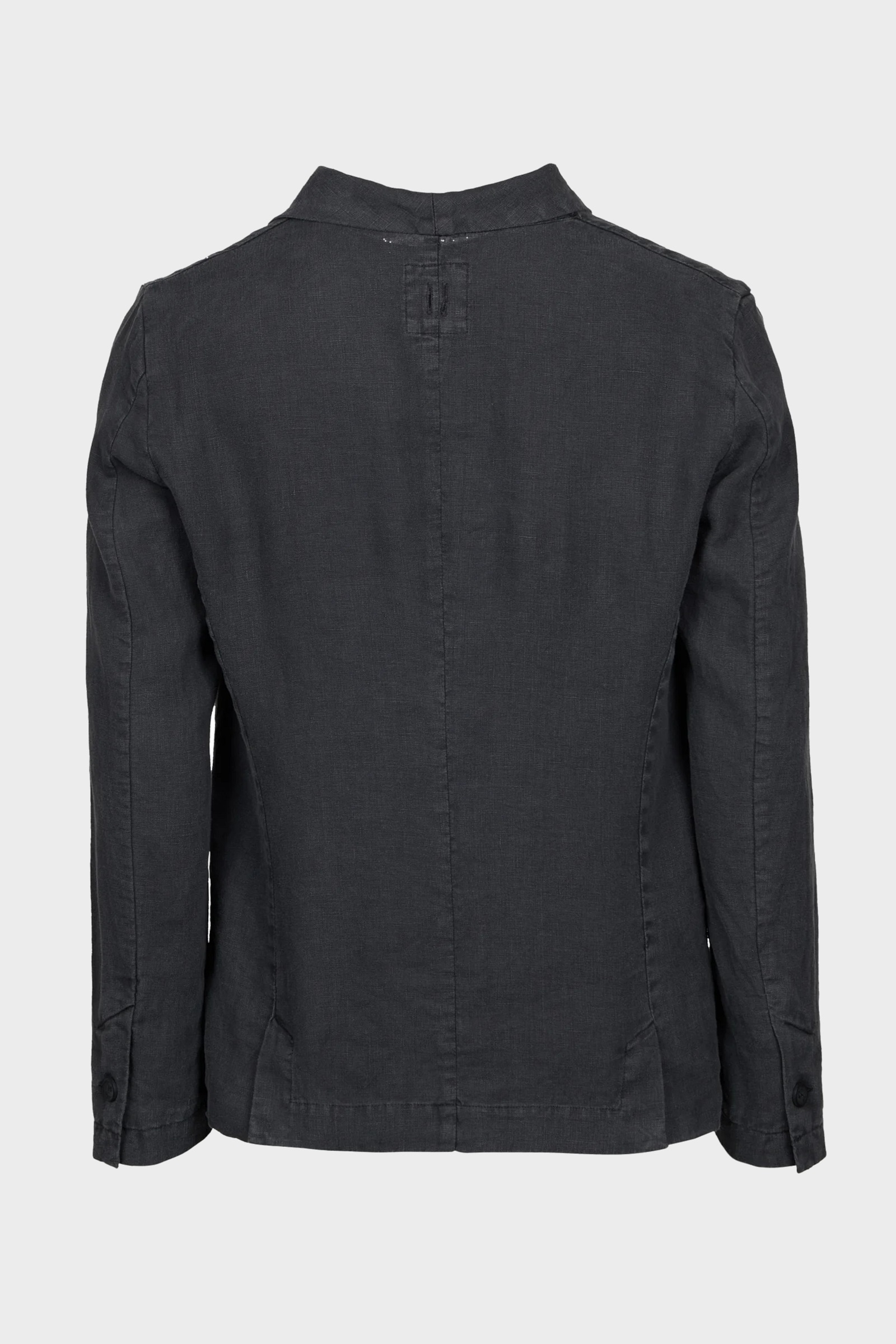 HANNES ROETHER Linen Jacket in Dark Grey HANNES ROETHER Linen Jacket in Dark Grey