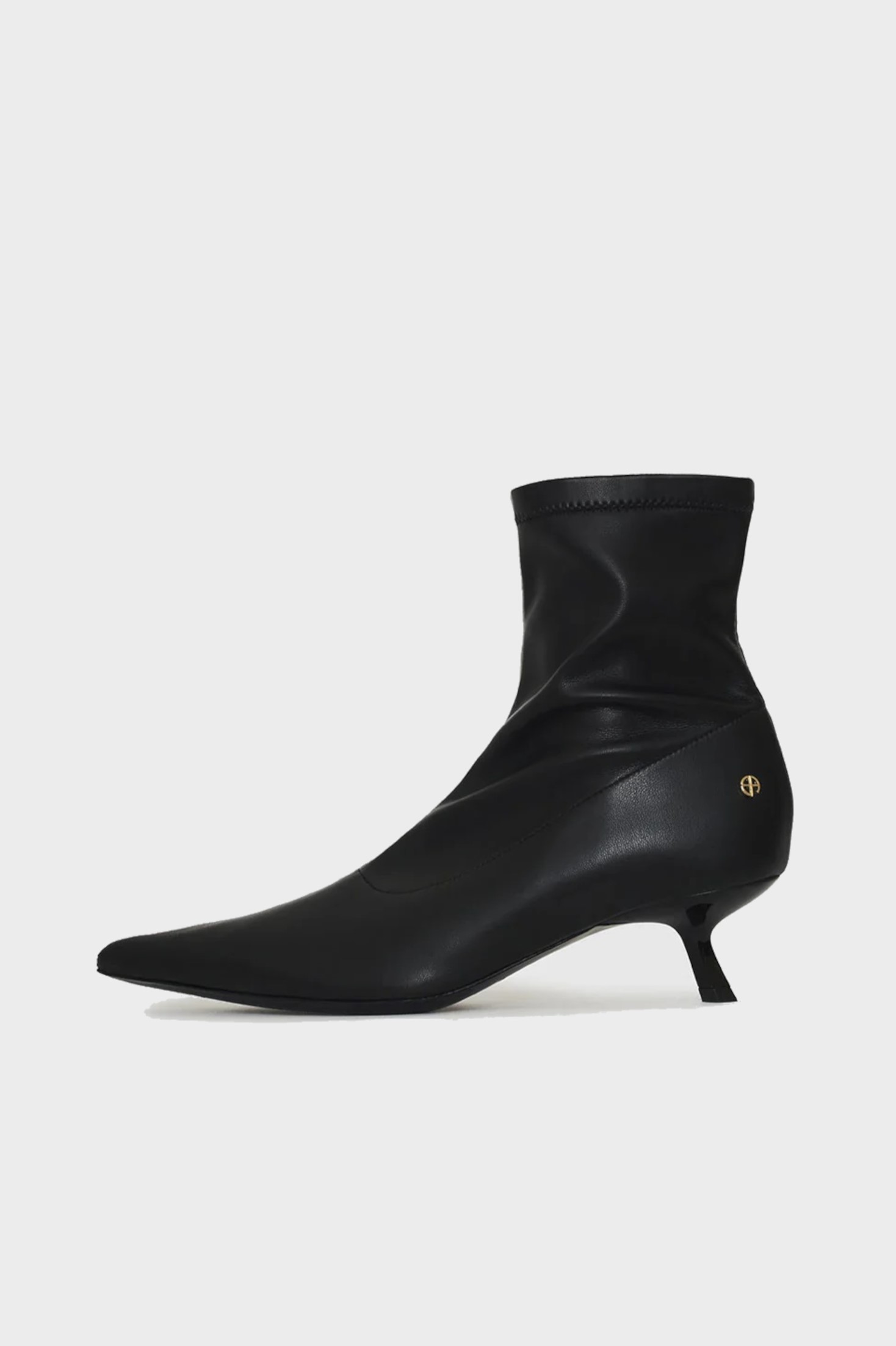 ANINE BING Kitten Heel Bootie in Black