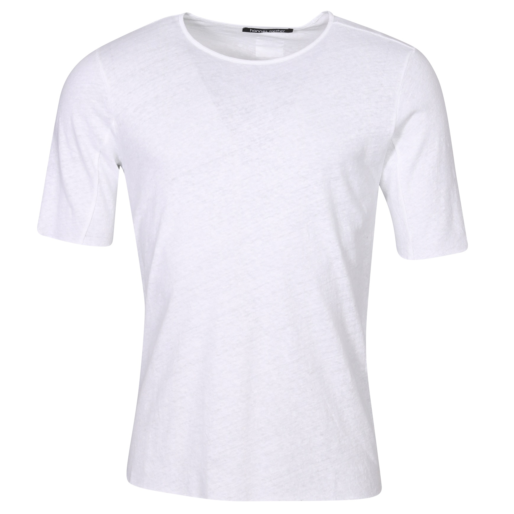 HANNES ROETHER Cotton/Linen T-Shirt in White