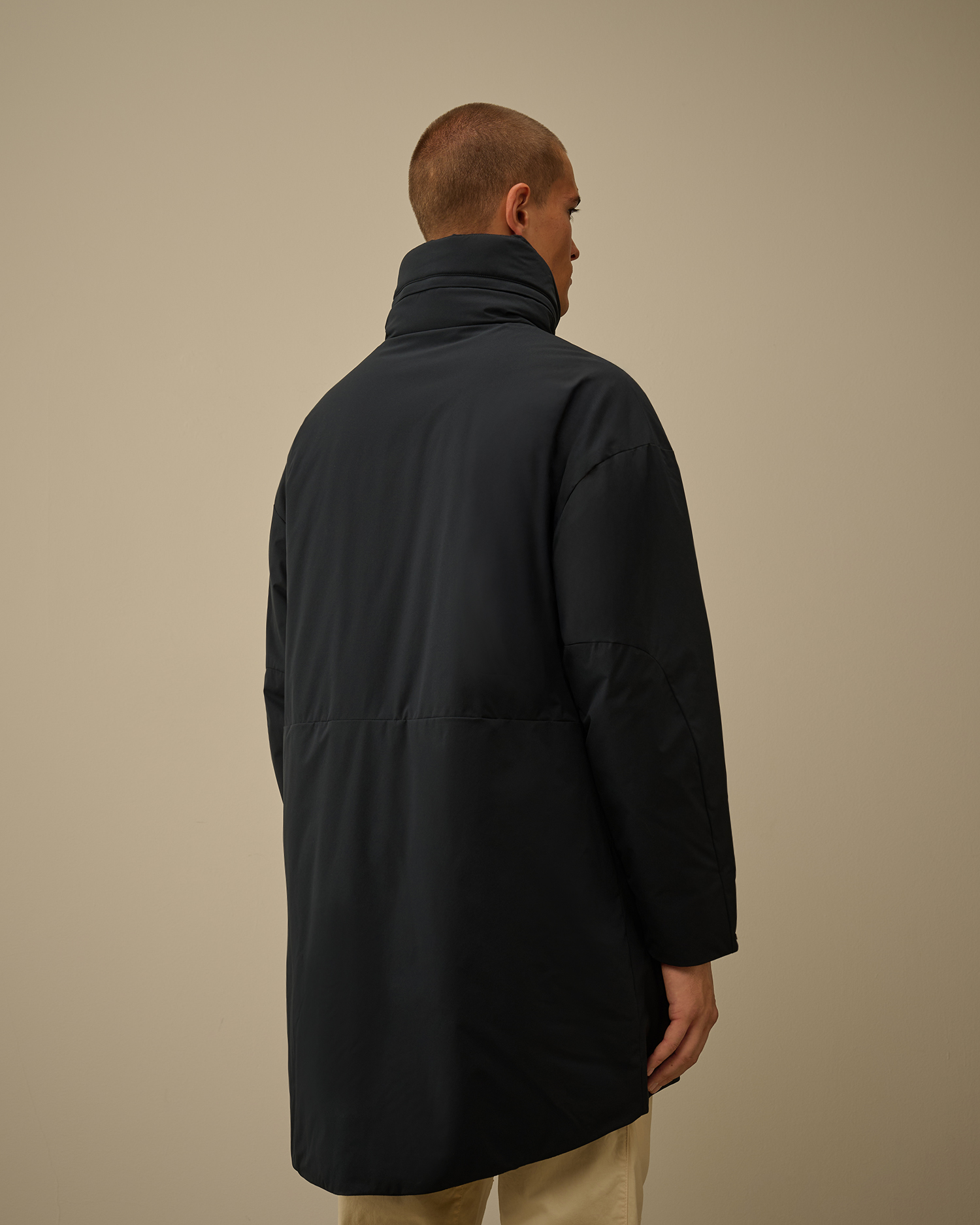 C.P. COMPANY Pro Tek Long Jacket in Total Eclipse