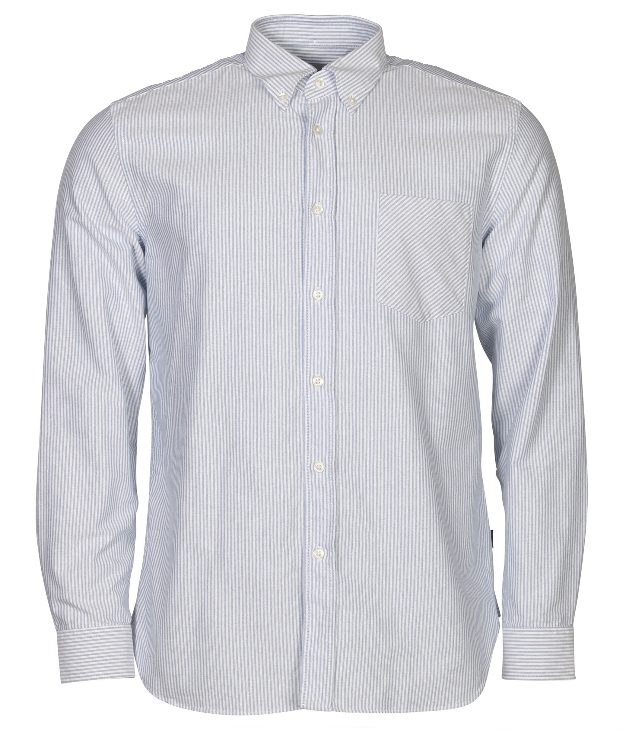 Woolrich Striped Oxford Shirt Light Blue/White