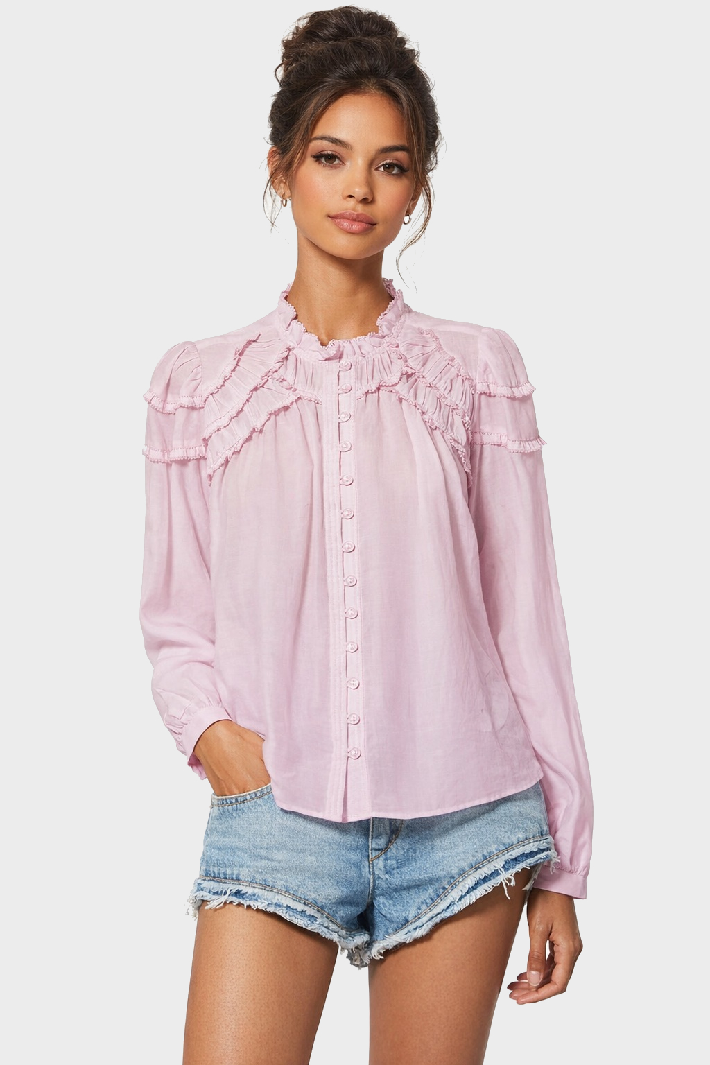 ISABEL MARANT ÉTOILE Christa Blouse in Light Pink