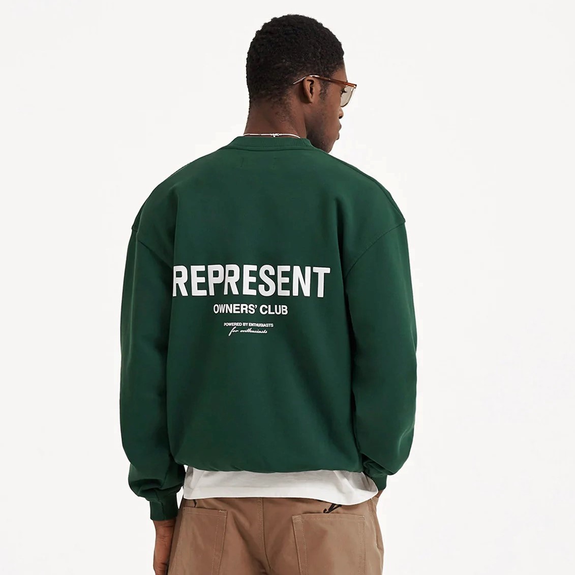 Represent Owners Club Sweater in Racing Green XS