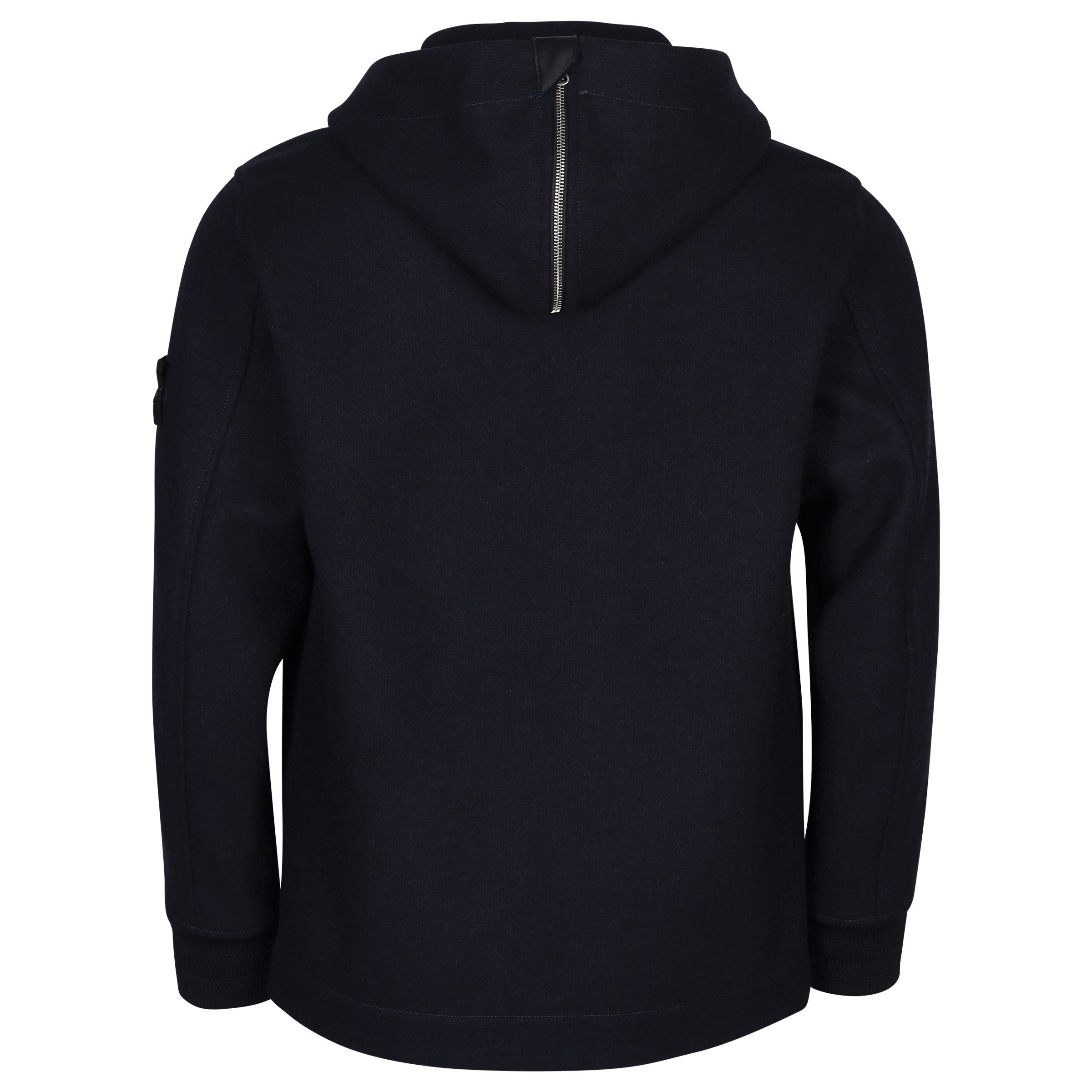 Stone Island Hooded Wool Jacket Panno Speciale in Navy