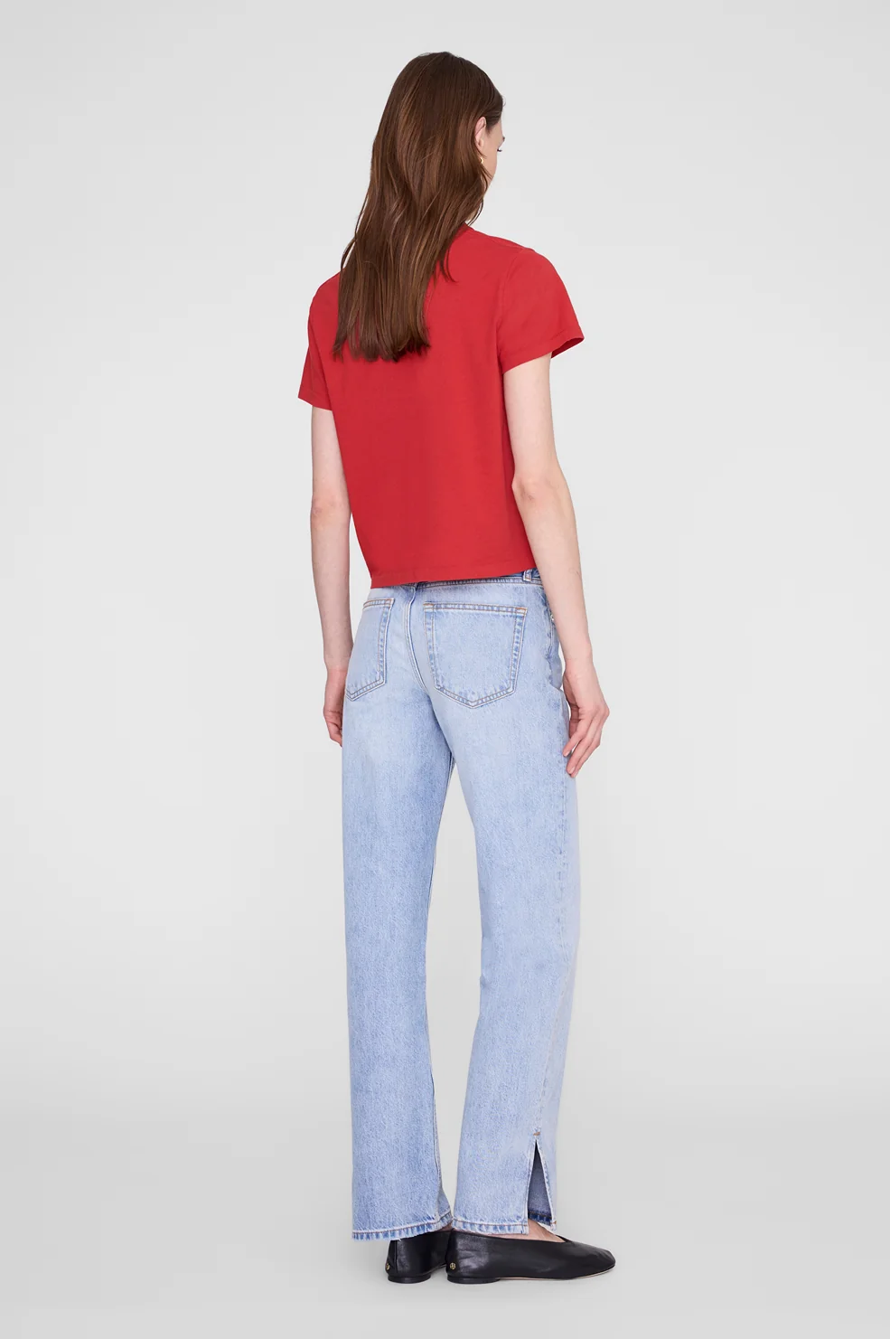 ANINE BING Shelly Tee in Tango Red