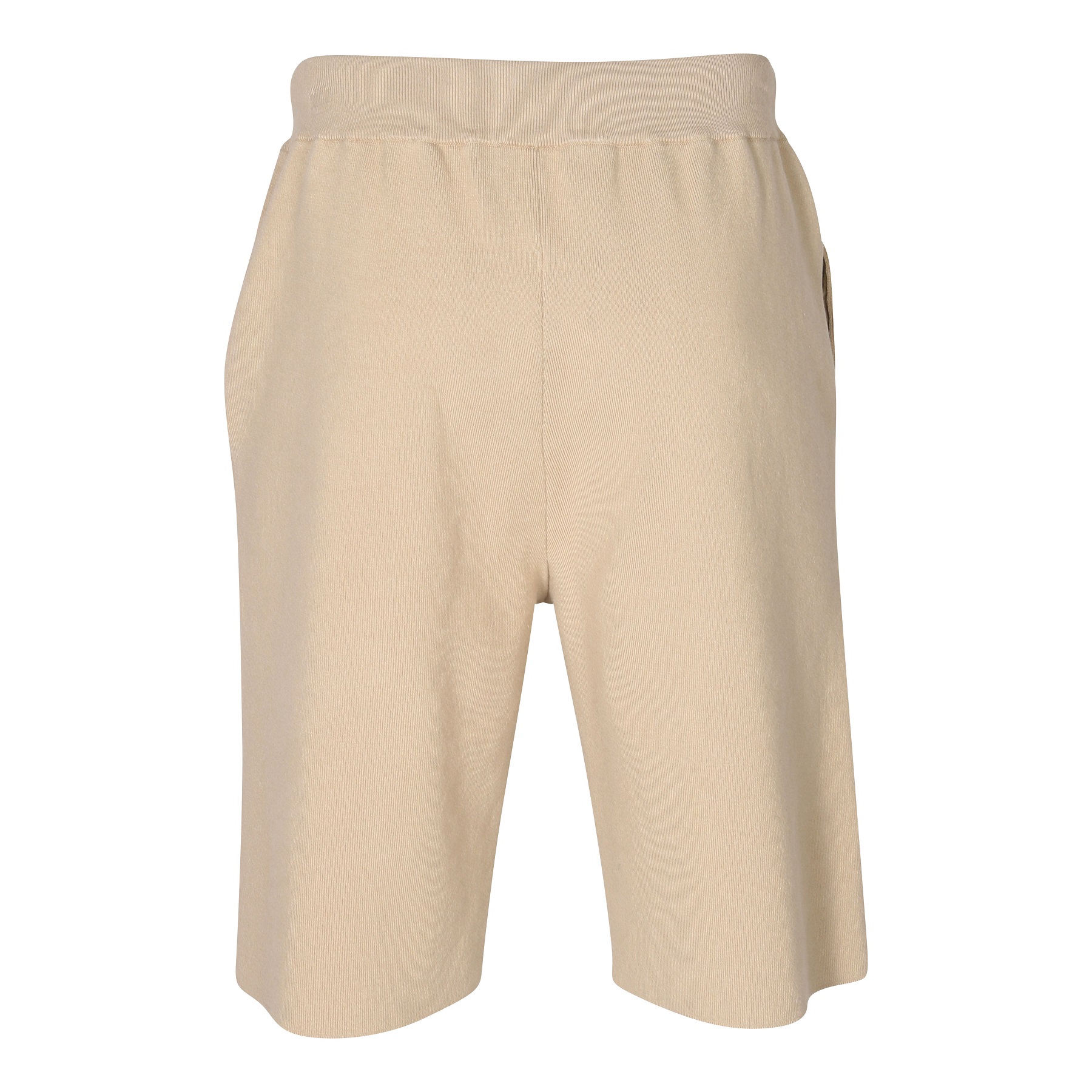 ROBERTO COLLINA Cotton Knit Shorts in Beige