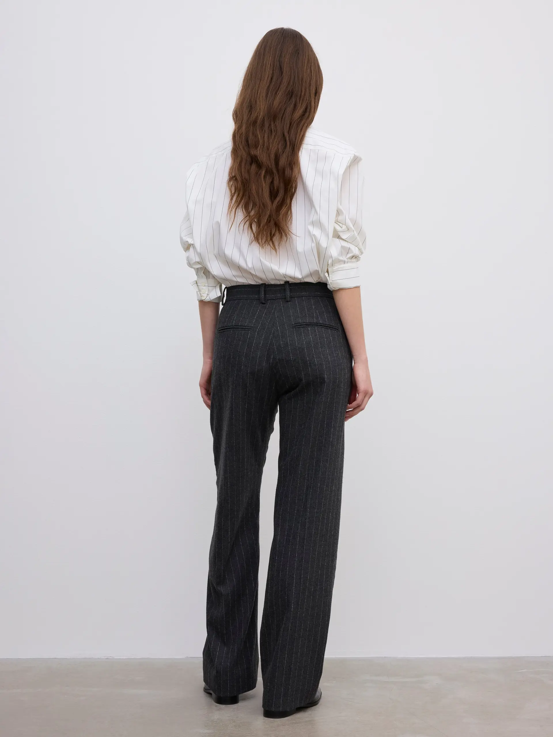 DAGMAR Classic Suit Trouser Grey Pinstripe