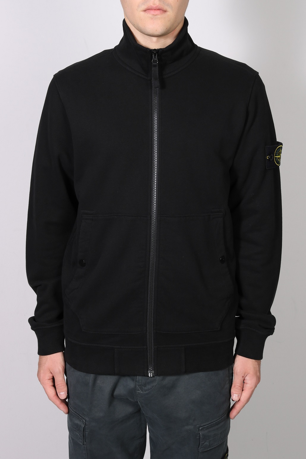STONE ISLAND Zip Sweatshirt in Black XL