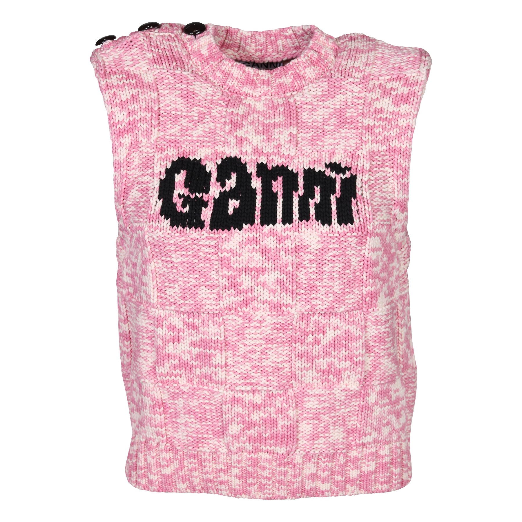 Ganni  Knit Vest in Moonlight Mauve XS