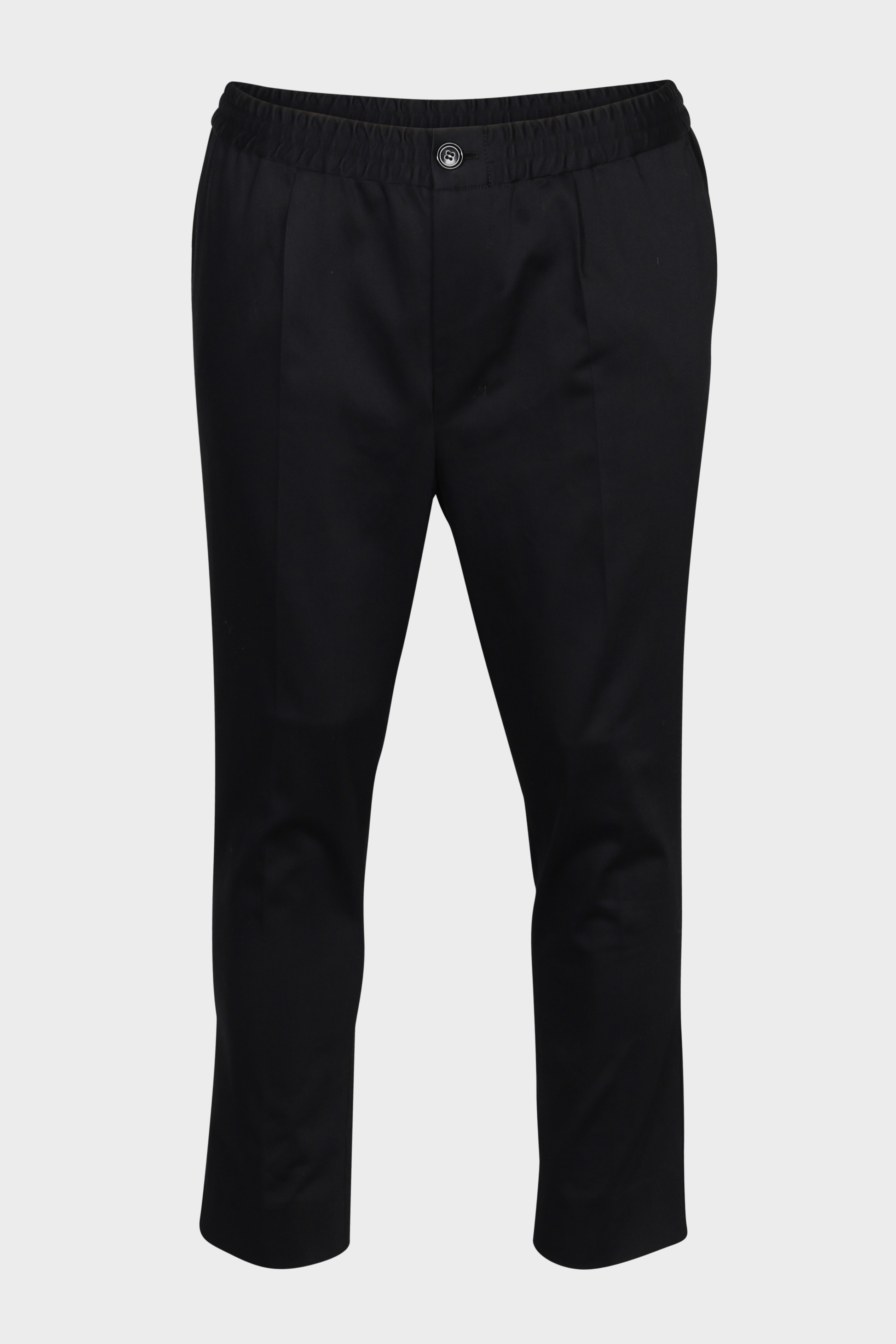 AMI PARIS Elasticated Waist Cropped Trouser in Black AMI PARIS Elasticated Waist Cropped Trouser in Black