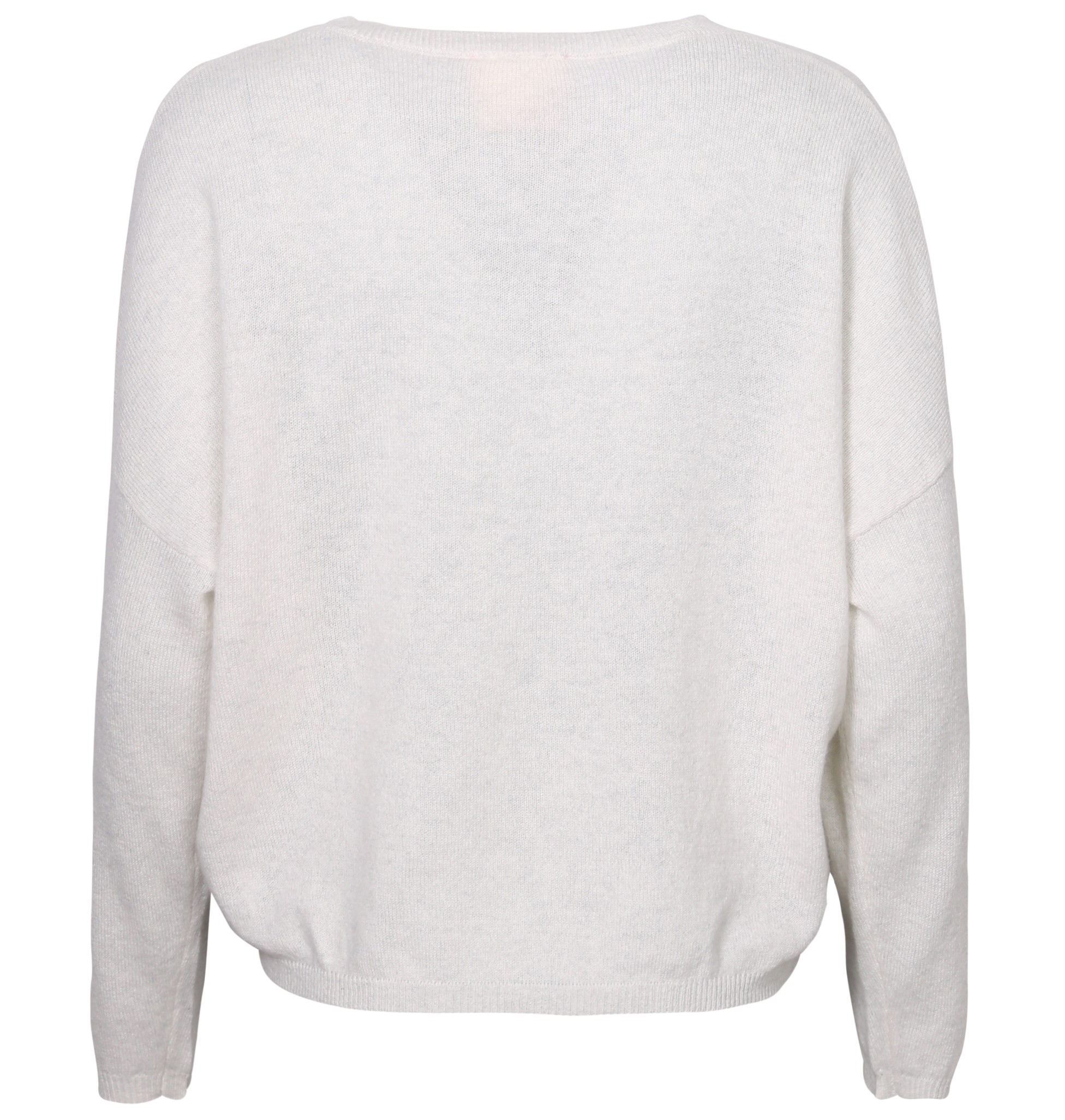ABSOLUT CASHMERE V-Neck Sweater Alicia in Light Grey Melange L