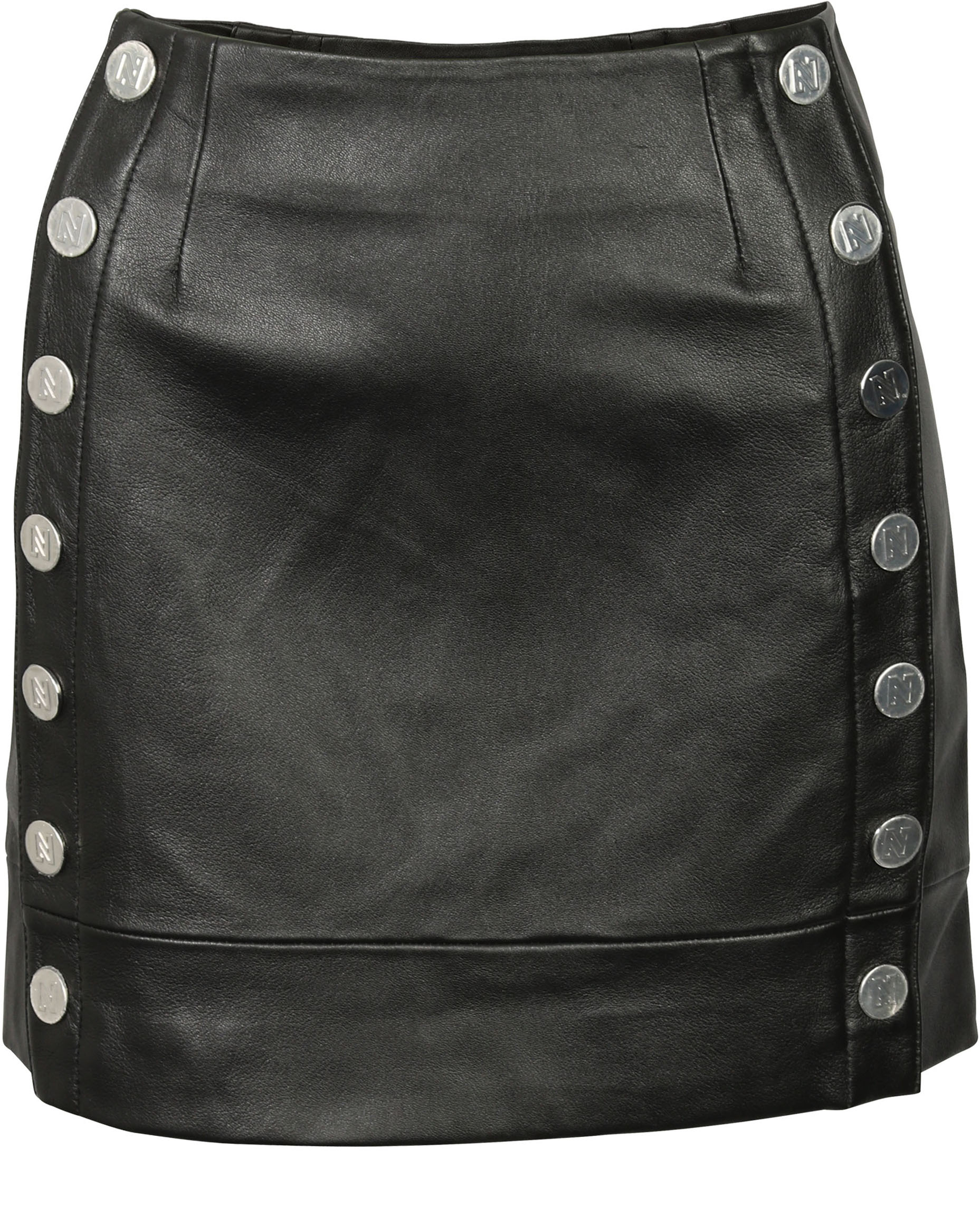 Nikkie Leather Skirt Black/Silver Studs