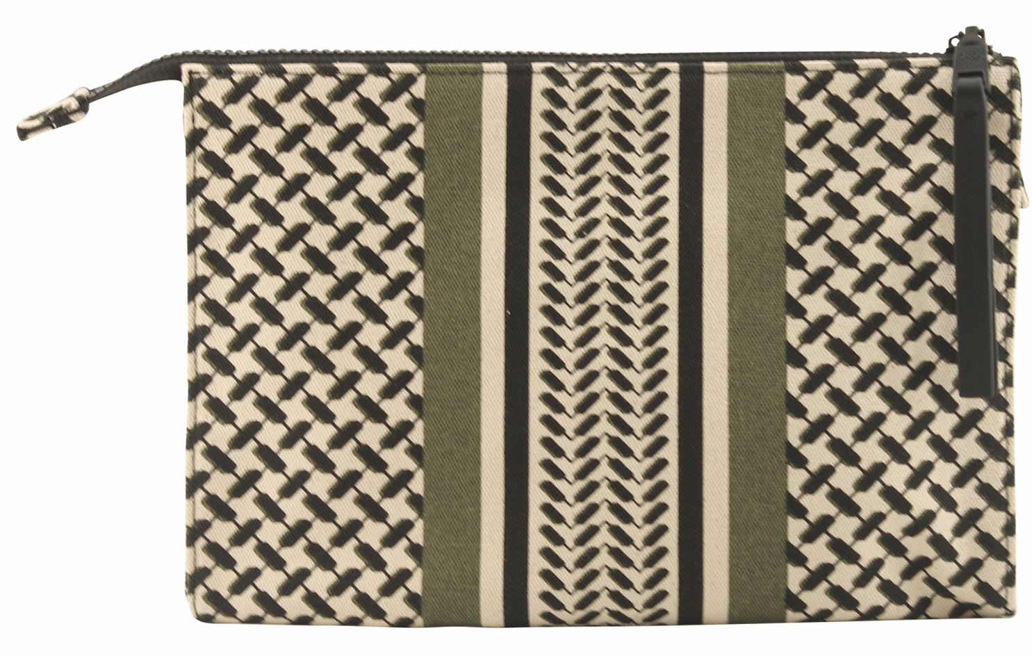 Lala Berlin Cosmetic Bag Pili Kufiya Offwhite/Black/Olive
