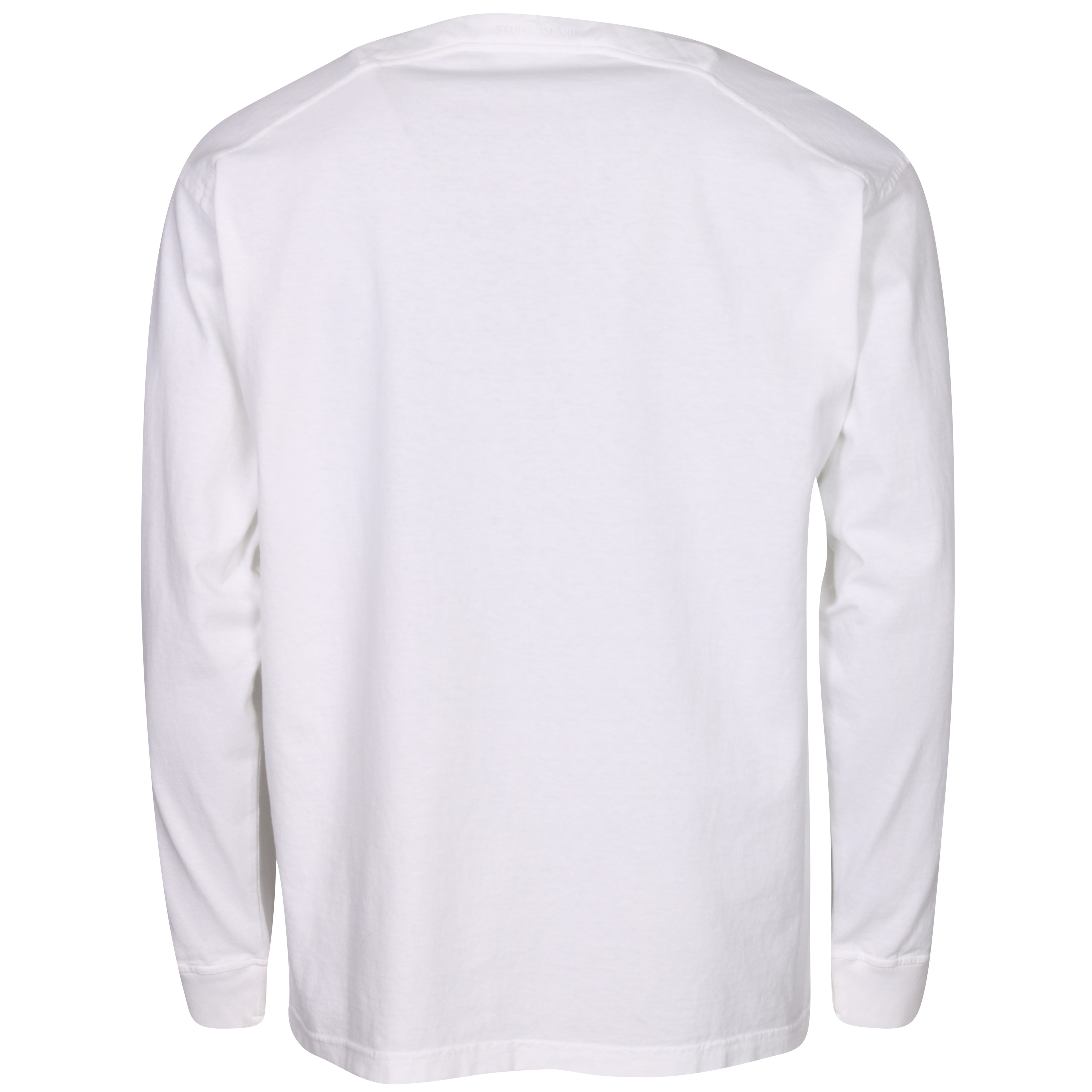 Stone Island Oversize Longsleeve in White 2XL