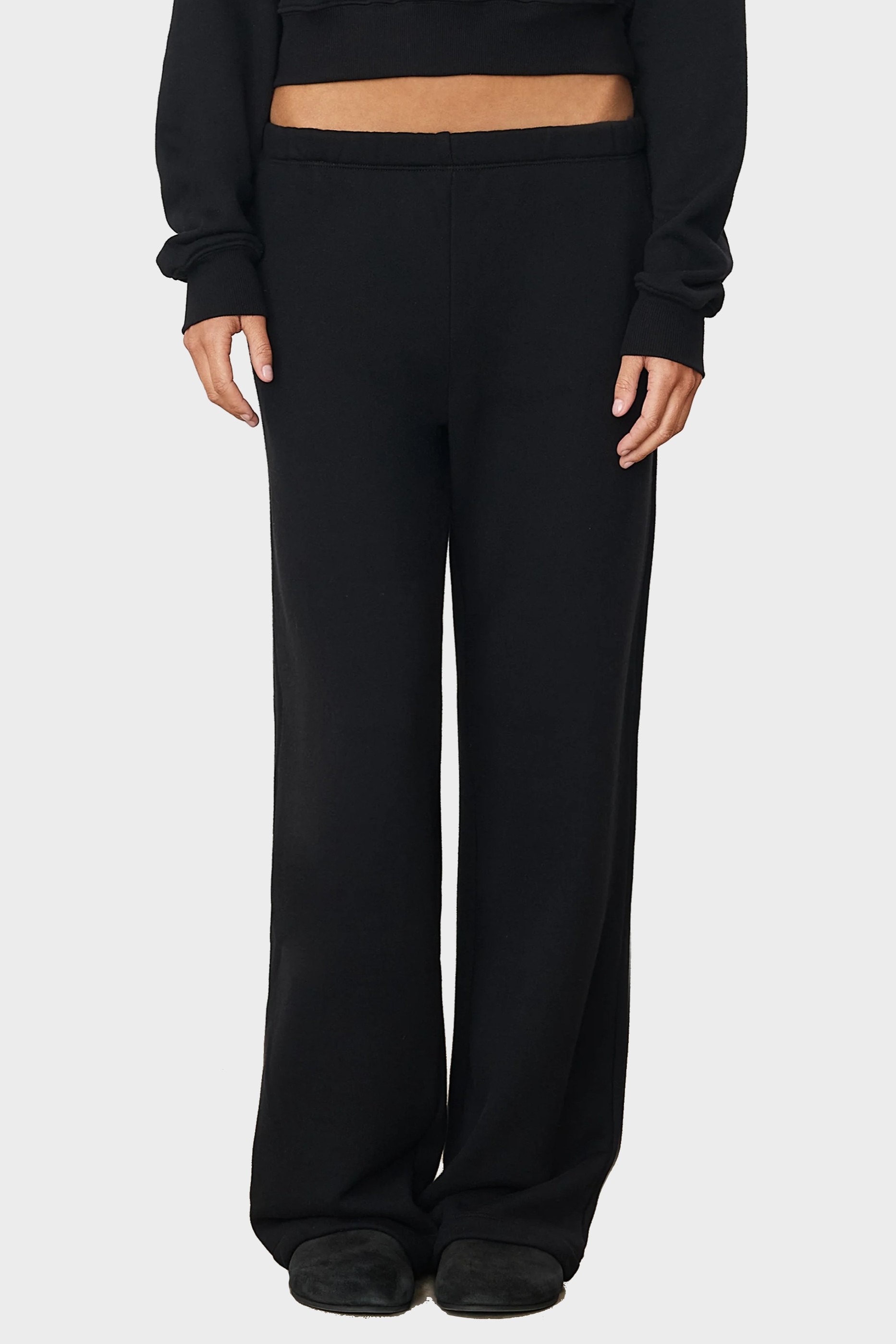 ÉTERNE Oversized Wide Leg Sweatpant in Black