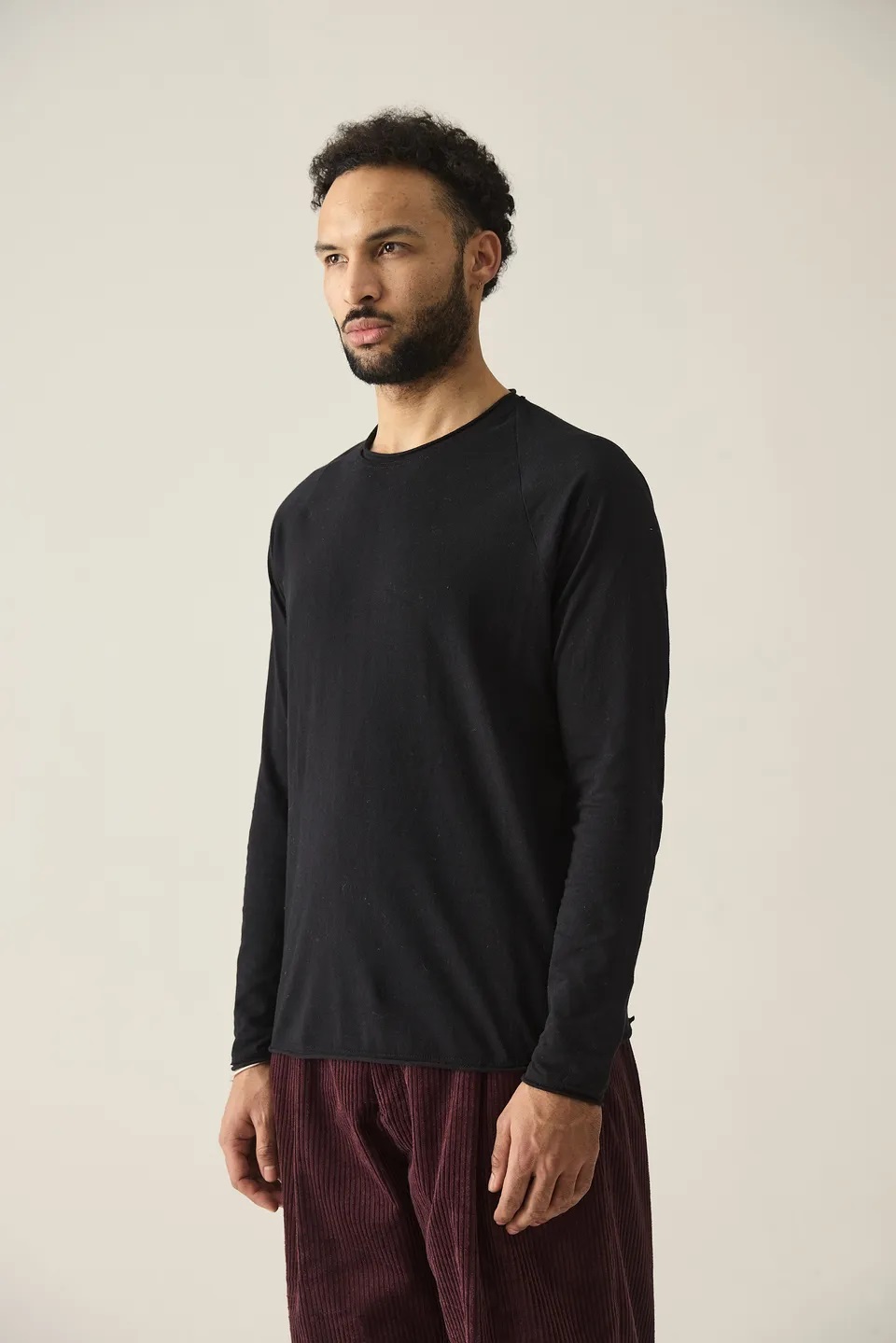 HANNIBAL. Longsleeve Aleks in Dry Black M