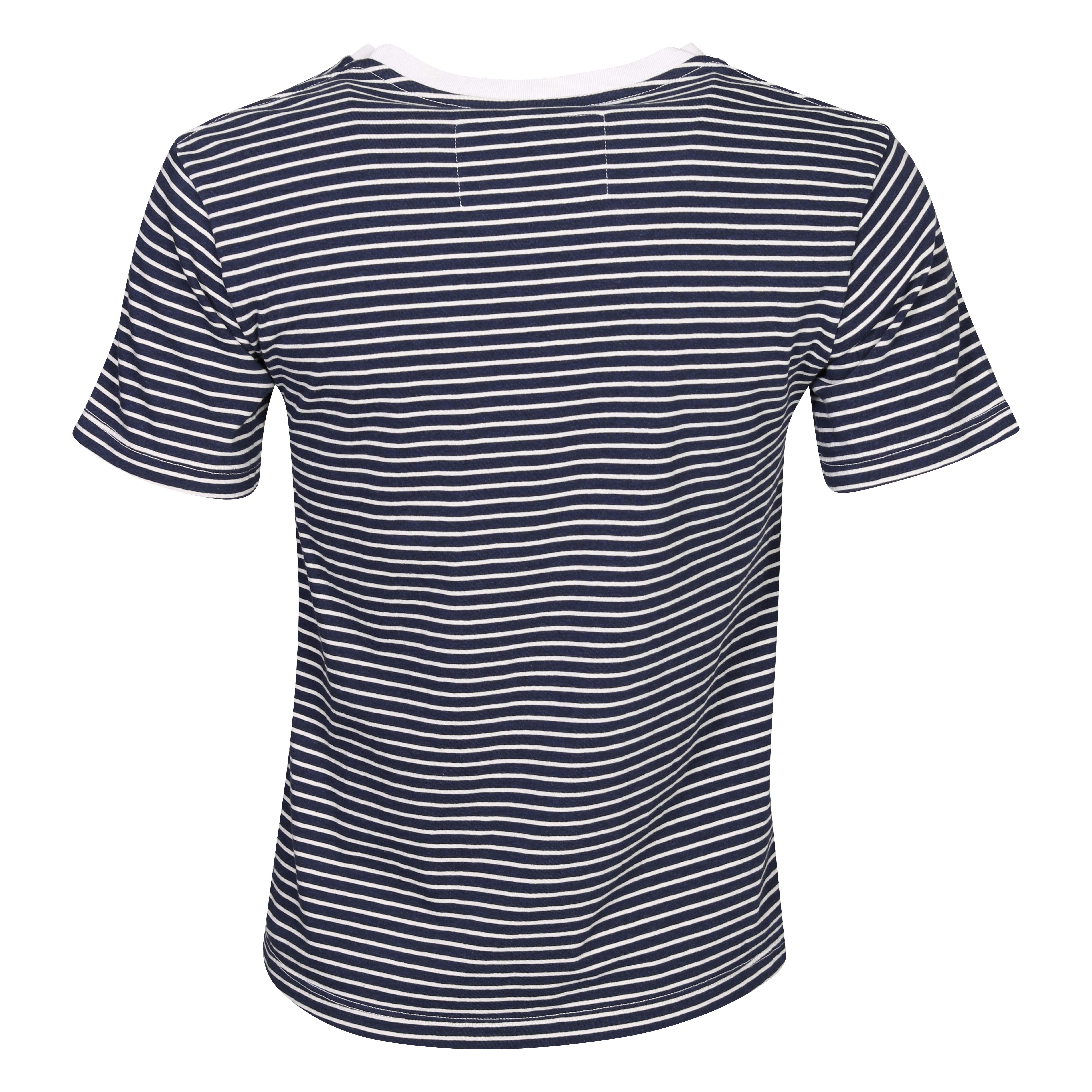 Nili Lotan Striped T-Shirt Corinne Darknavy/Ivory L