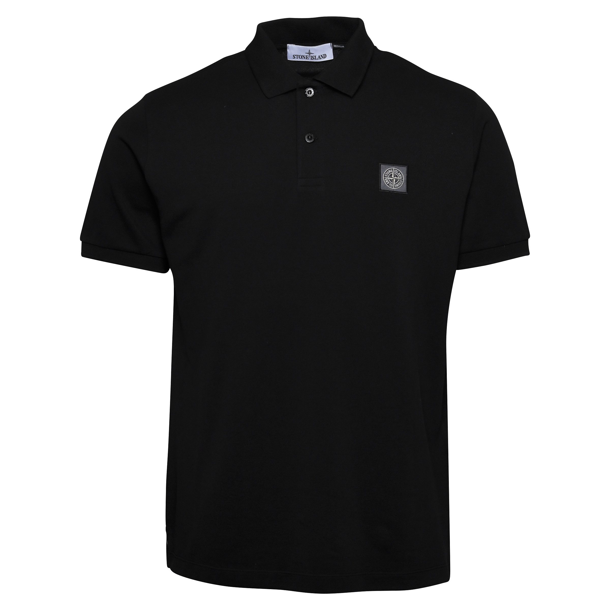 Stone Island Regular Fit Polo Shirt in Black XL