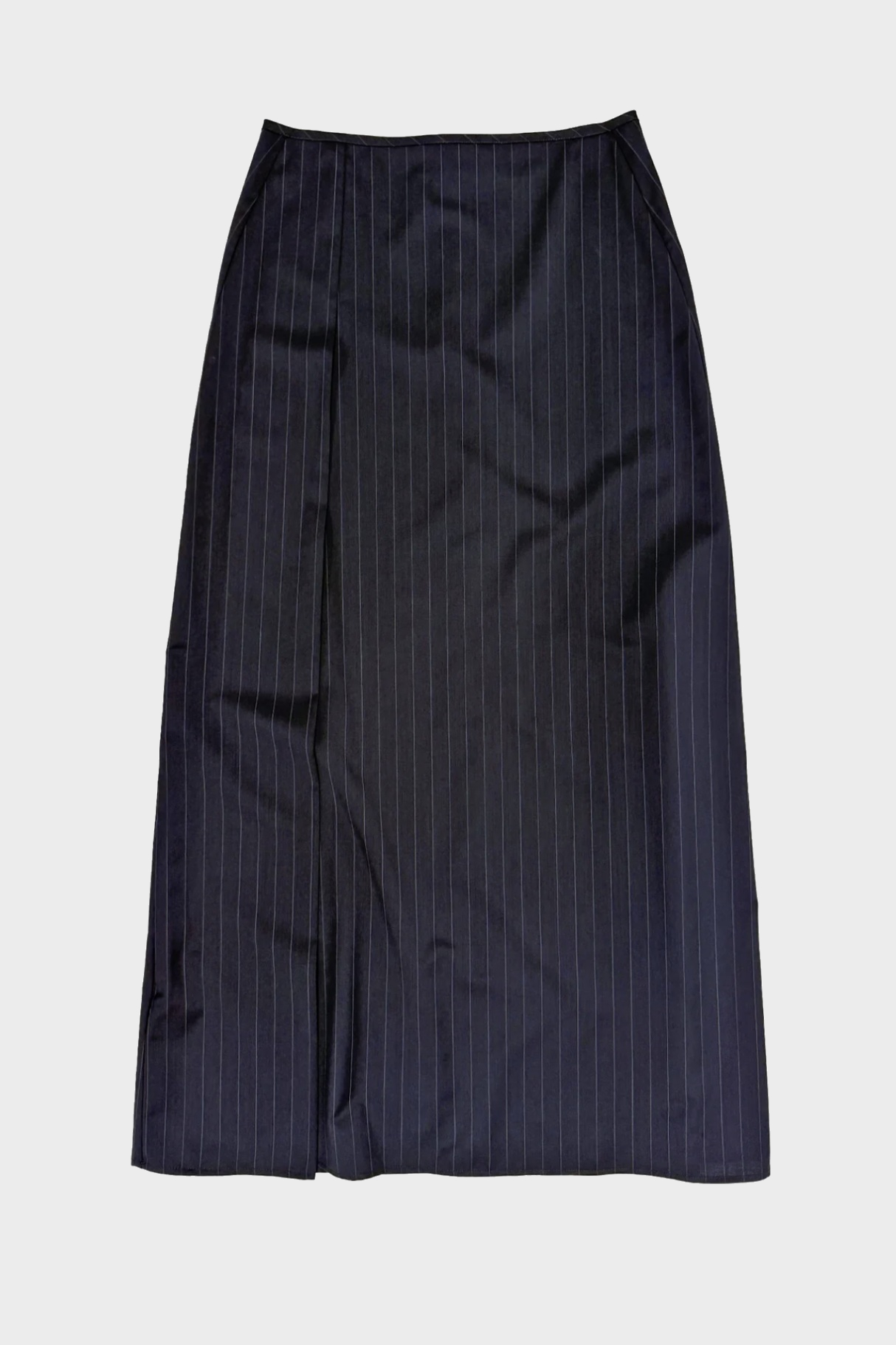 6397 Single Pleat Column Skirt in Ink