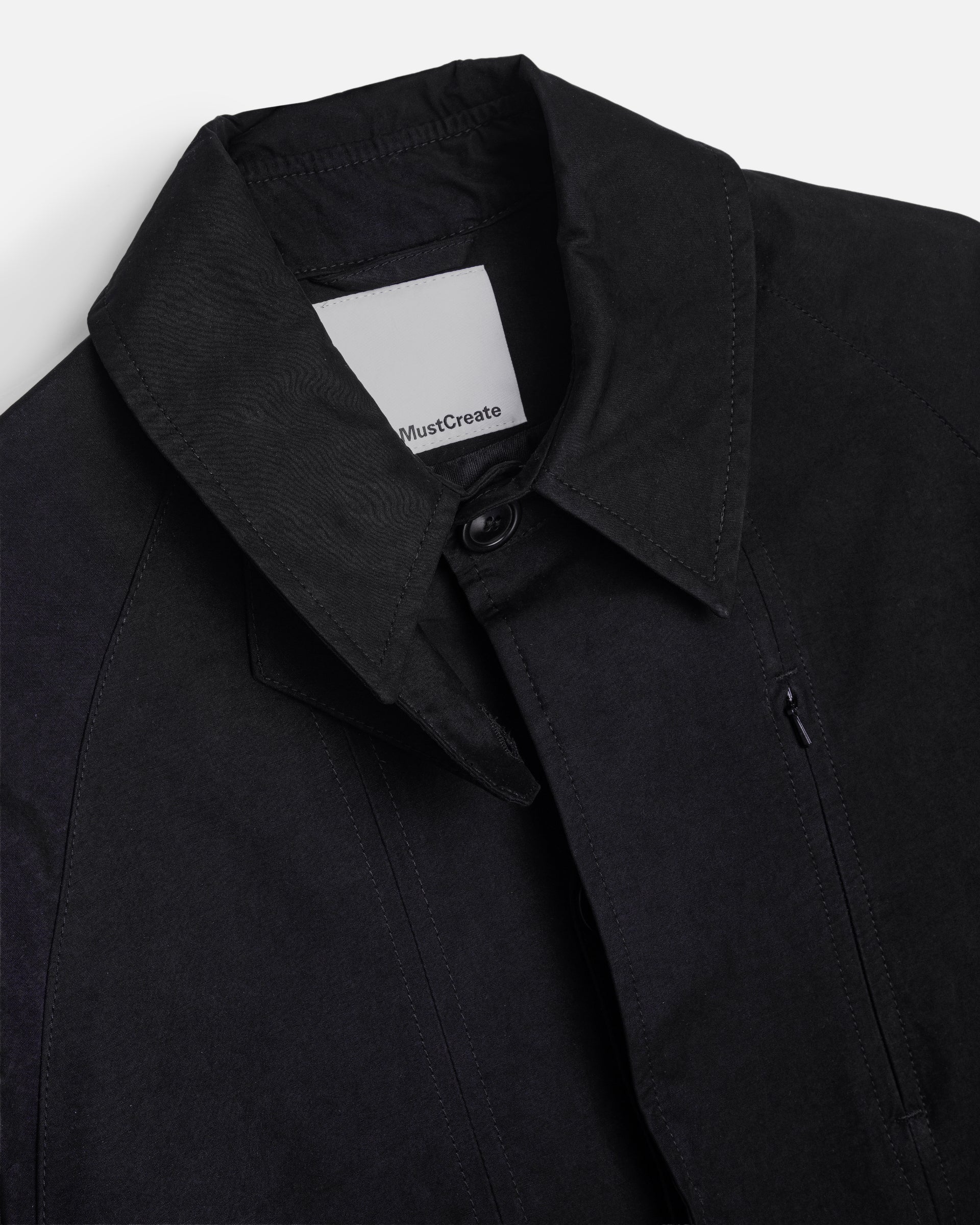 YOU MUST CREATE Tyrell Trench Coat in Black