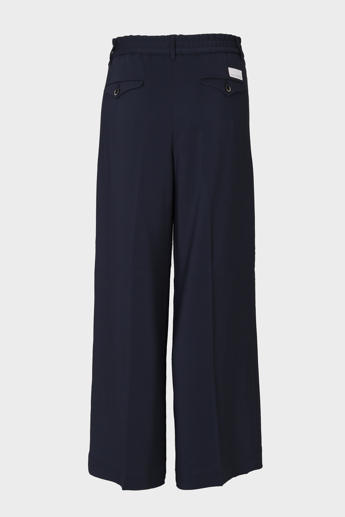 NINE:INTHE:MORNING Astrid Crop Coulisse Pant in Navy