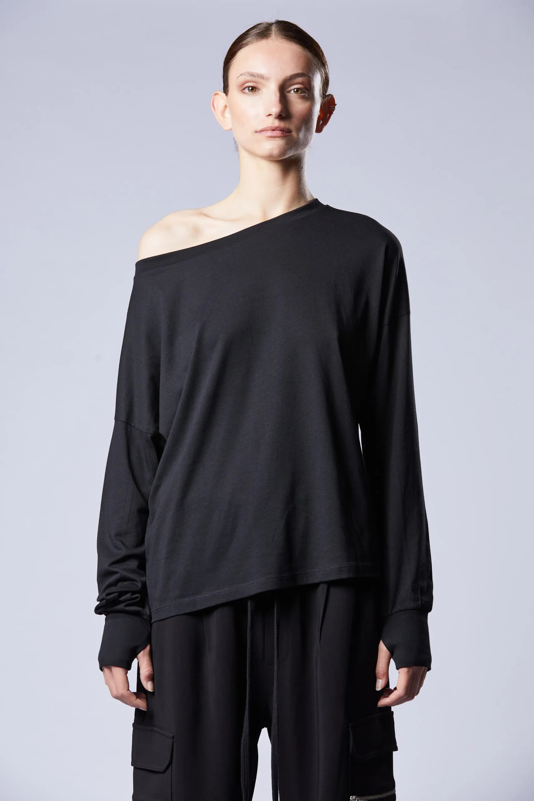 THOM KROM Oversize Longsleeve in Black XS