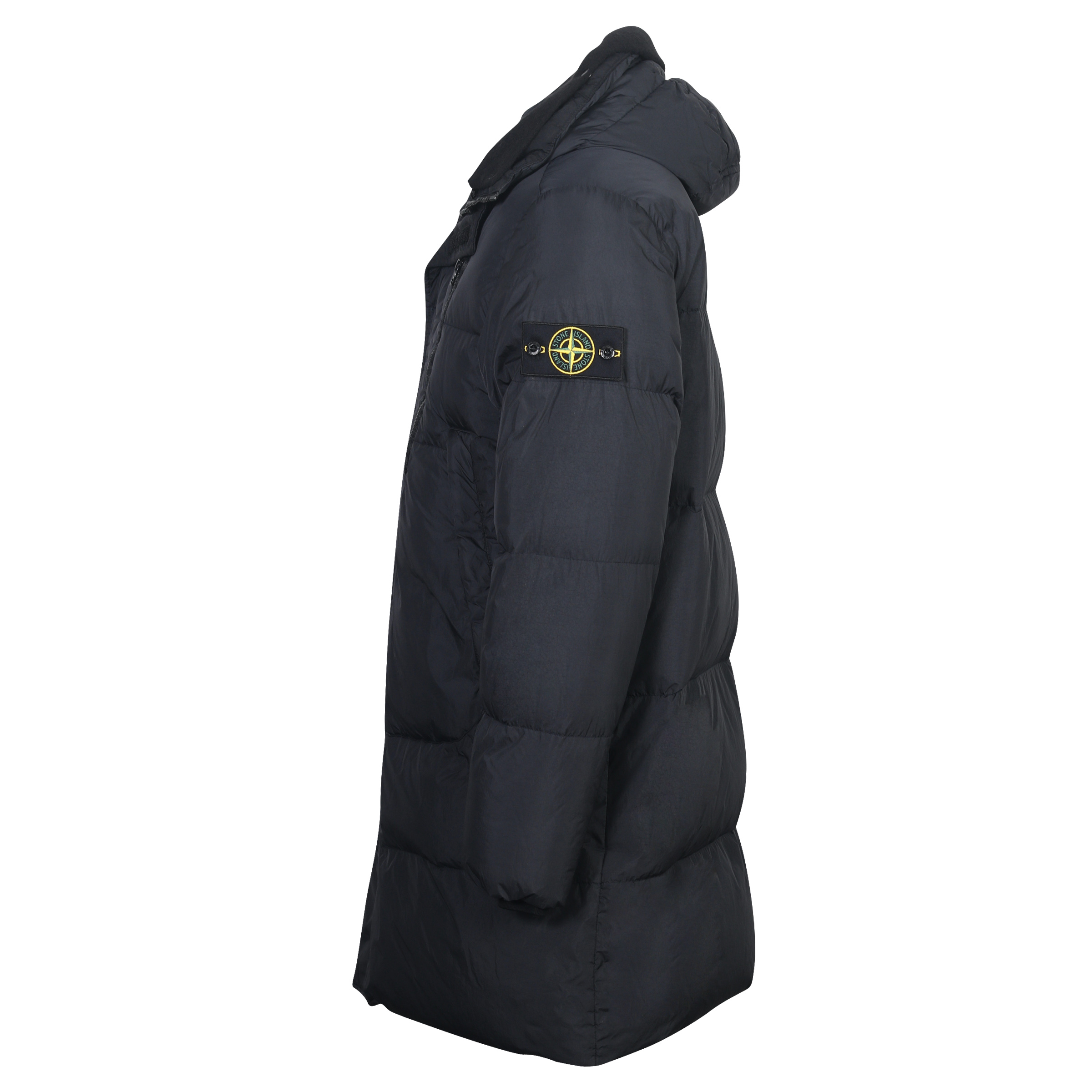 Stone Island Garment Dyed Crincle Reps Ny Down Parka in Black