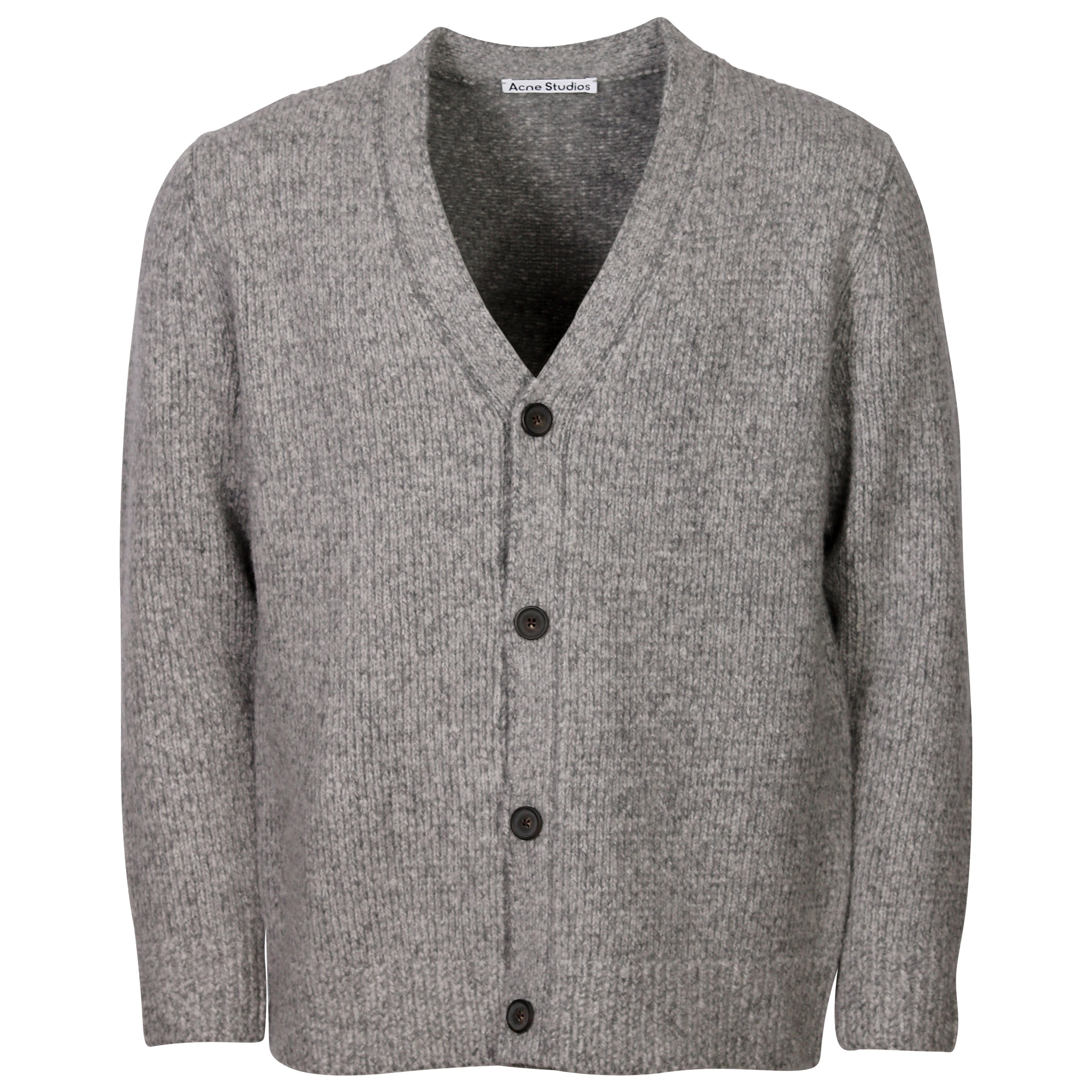 Acne Studios Knit Cardigan Kabelo Cashmix Grey Melange