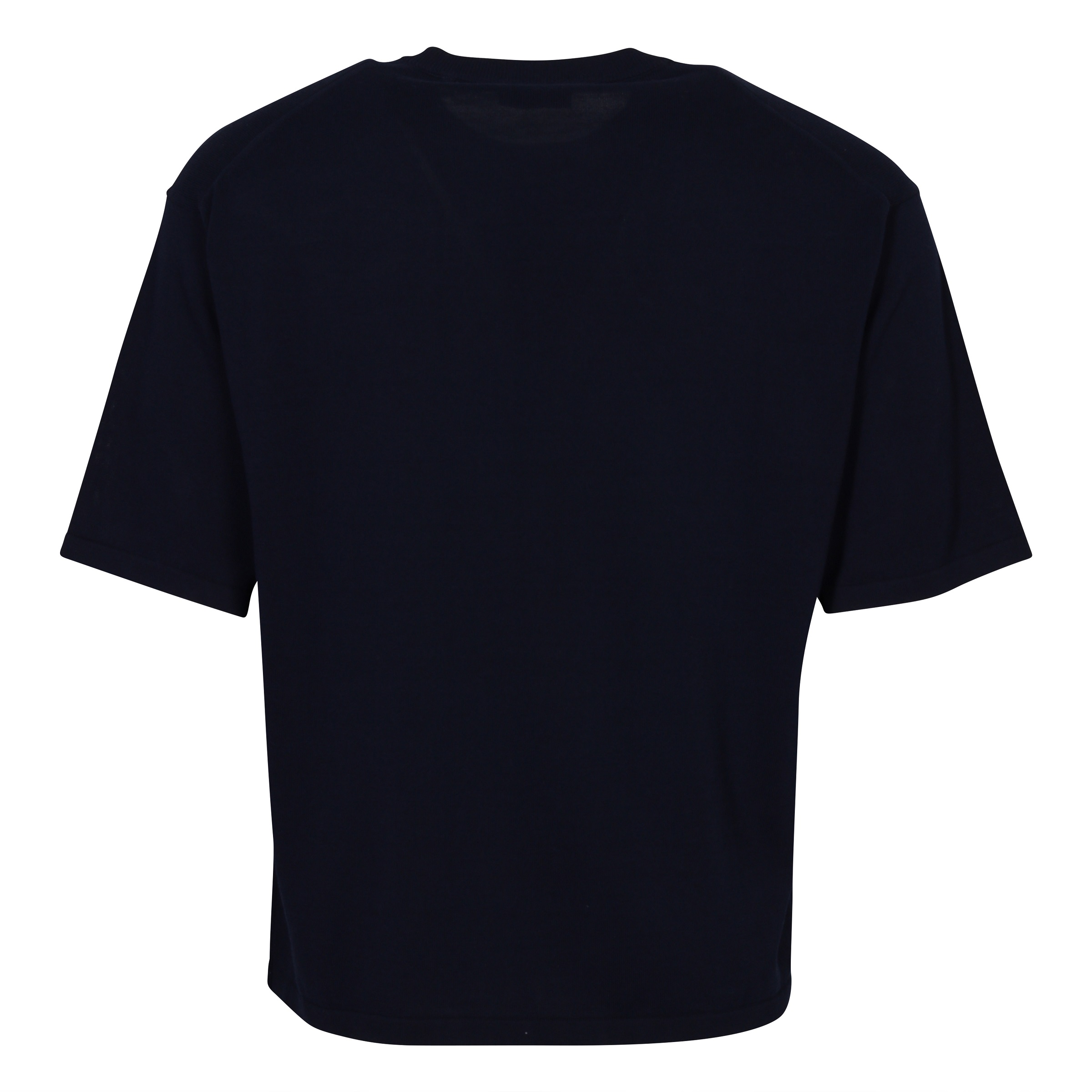 ROBERTO COLLINA Girocollo Boxy Knit Tee in Navy