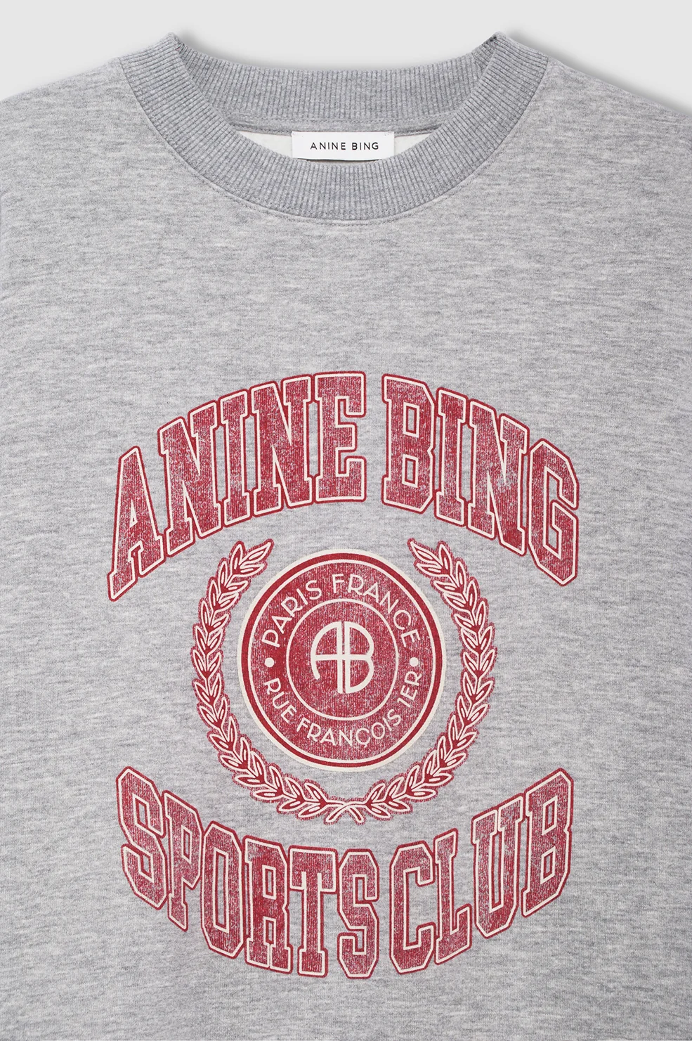 ANINE BING Miles Sweatshirt Collegiate in Grey