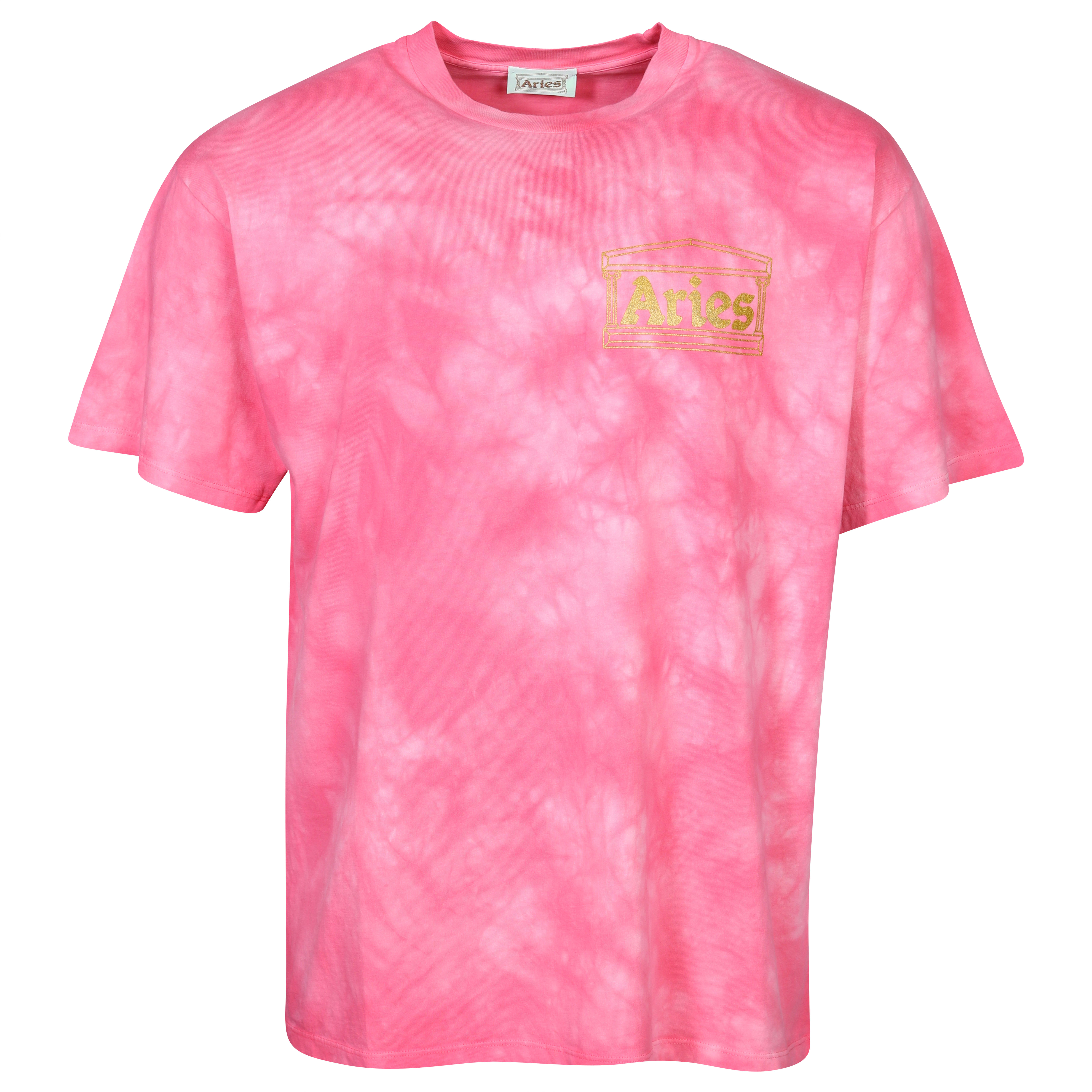 Unisex Aries Temple Tie Dye Tee in Pink