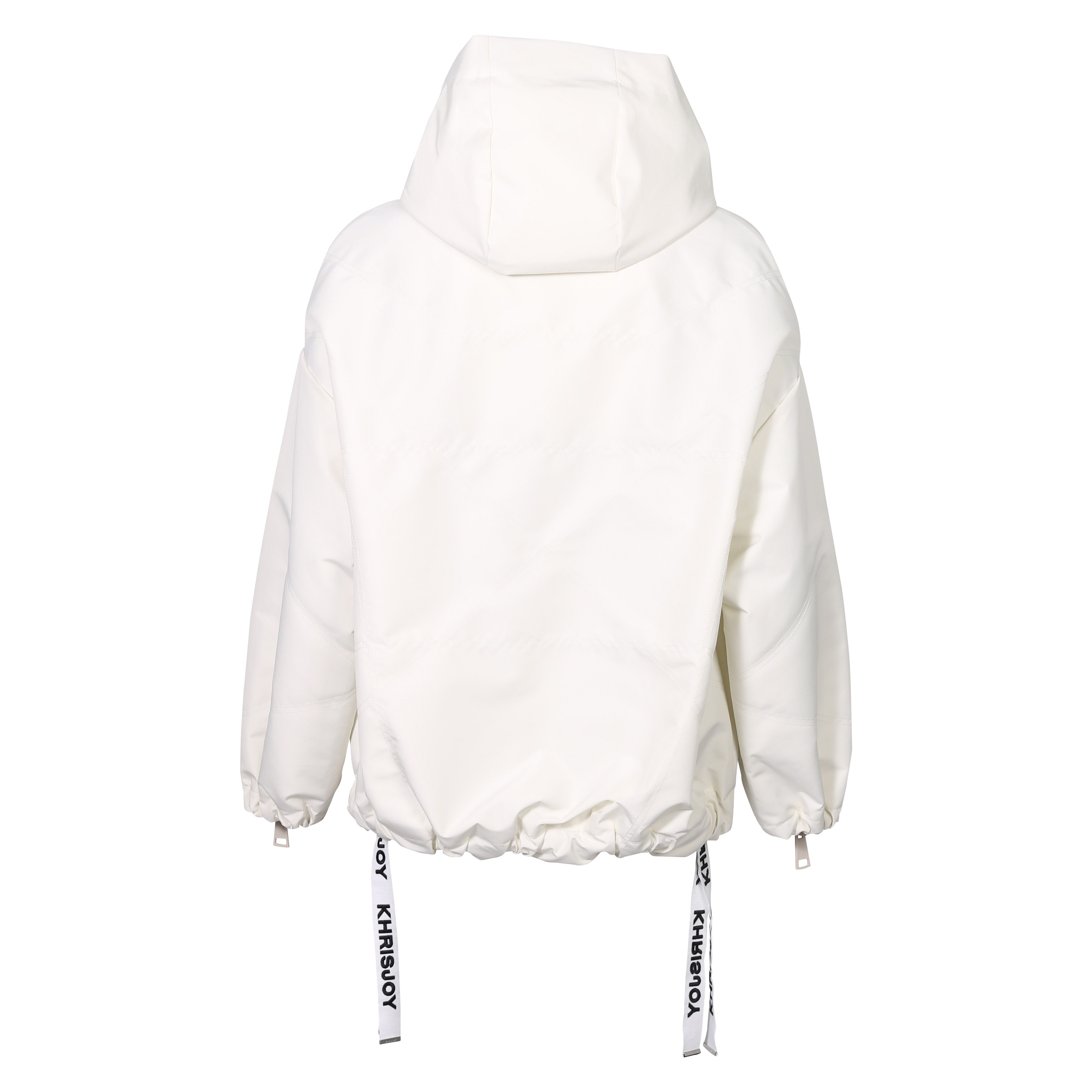 KHRISJOY Oversized Windbreaker Jacket in Off White