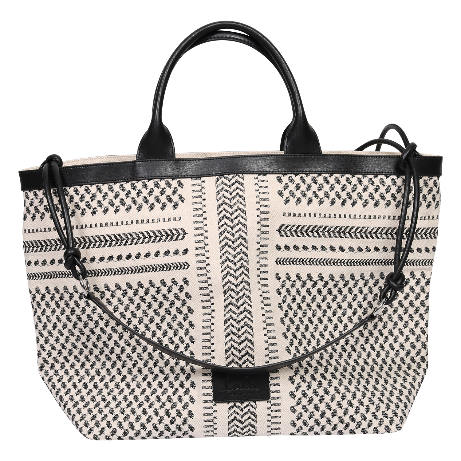Lala Berlin Tote Lauren X-Stitch Black