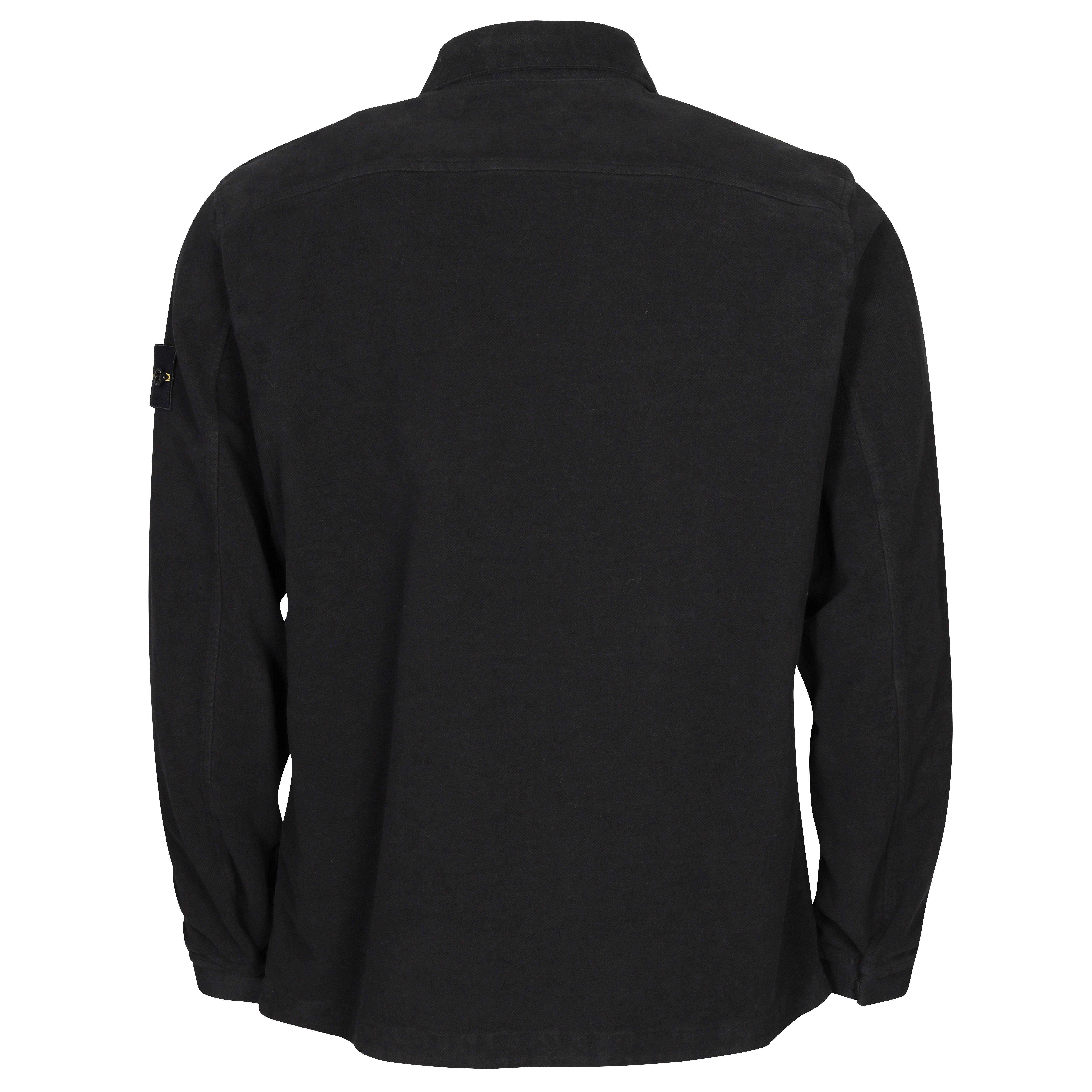 Stone Island Cotton Twill Overshirt in Black